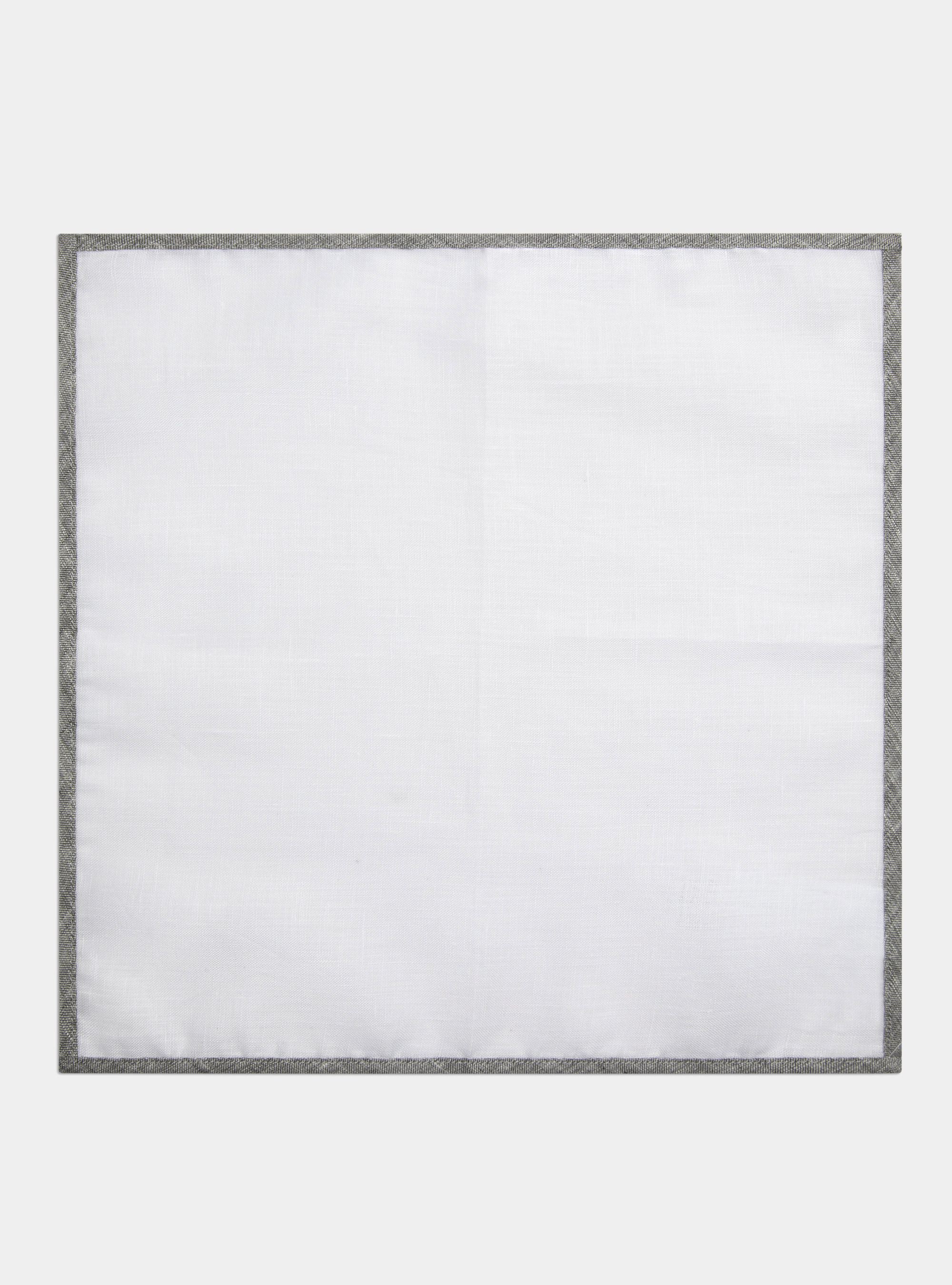 Pañuelo de lino, GREY/WHITE B013