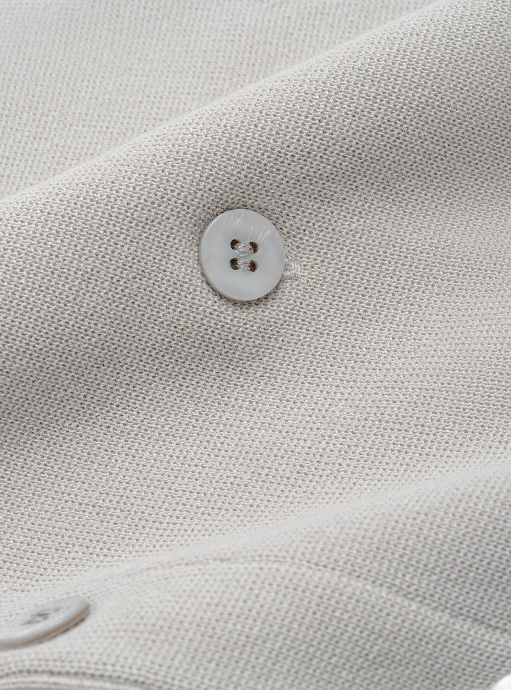 Zweireihige Strickweste aus reiner Baumwolle, GRIGIO CHIARO MEL 0150C