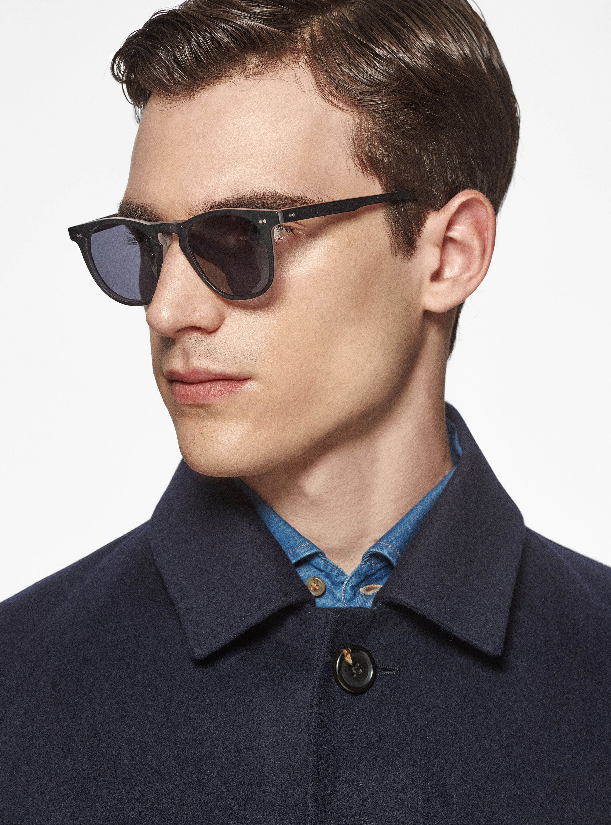 Soprabito in lana e cashmere, BLU NAVY