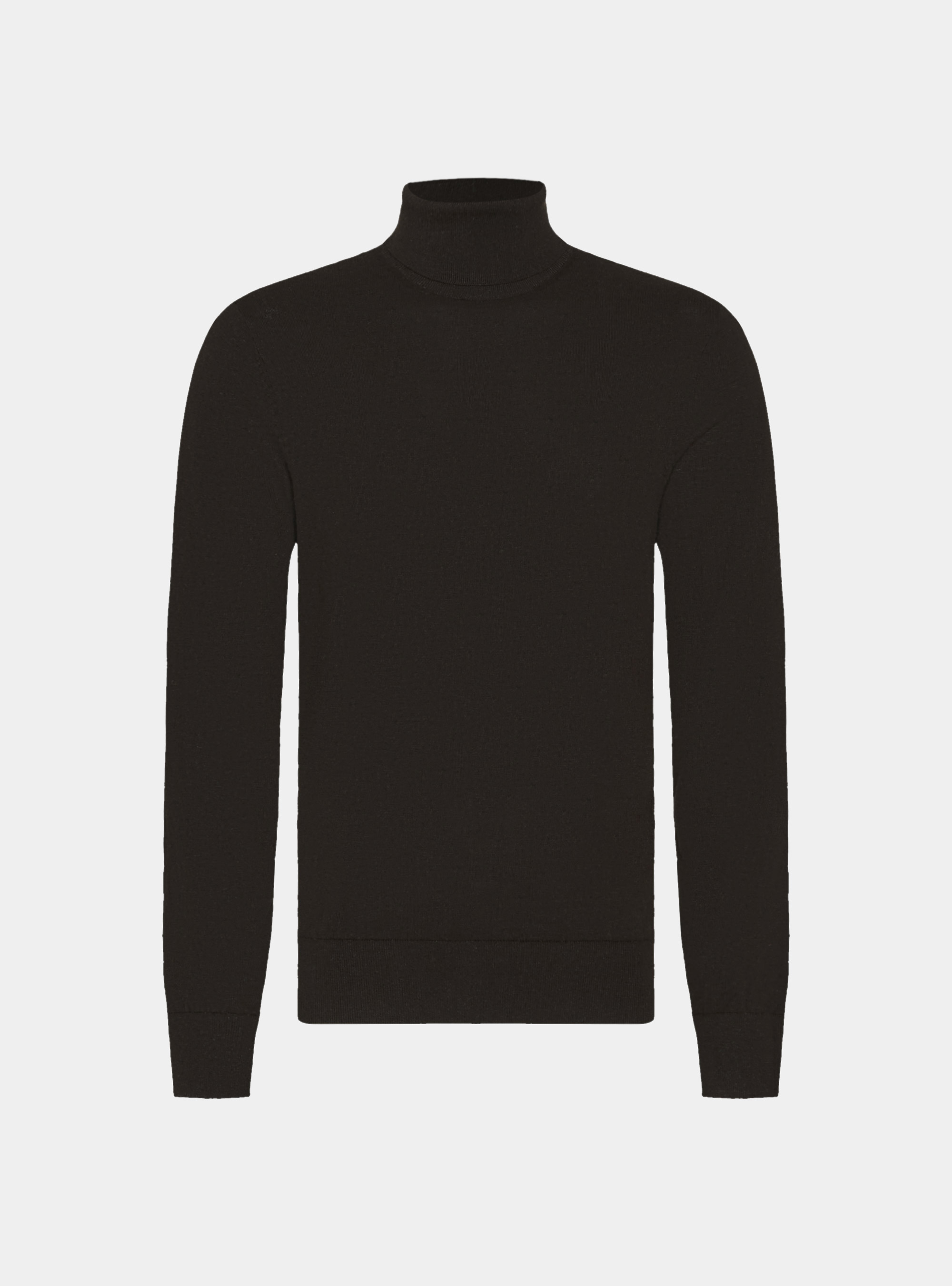 Silk and cashmere cotton turtleneck, BROWN