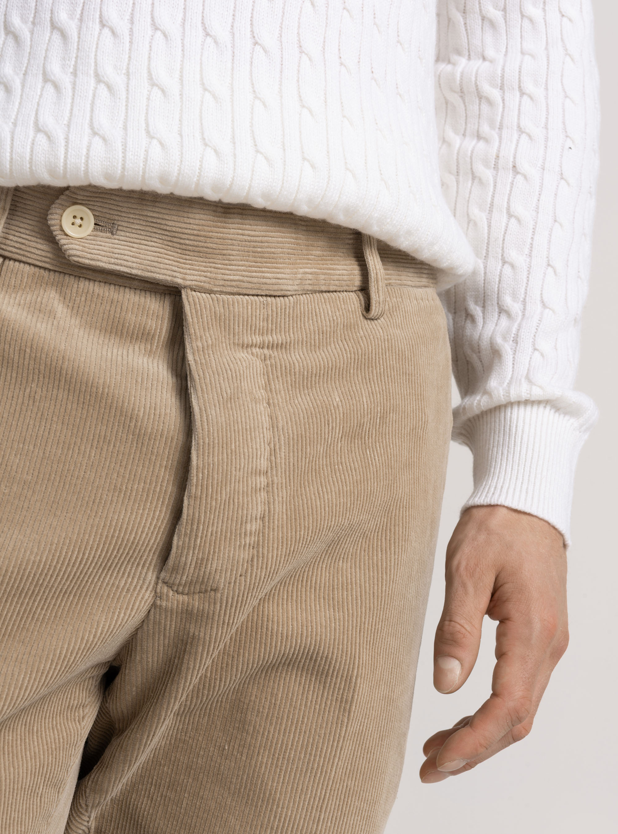 Pantaloni in velluto, SABBIA