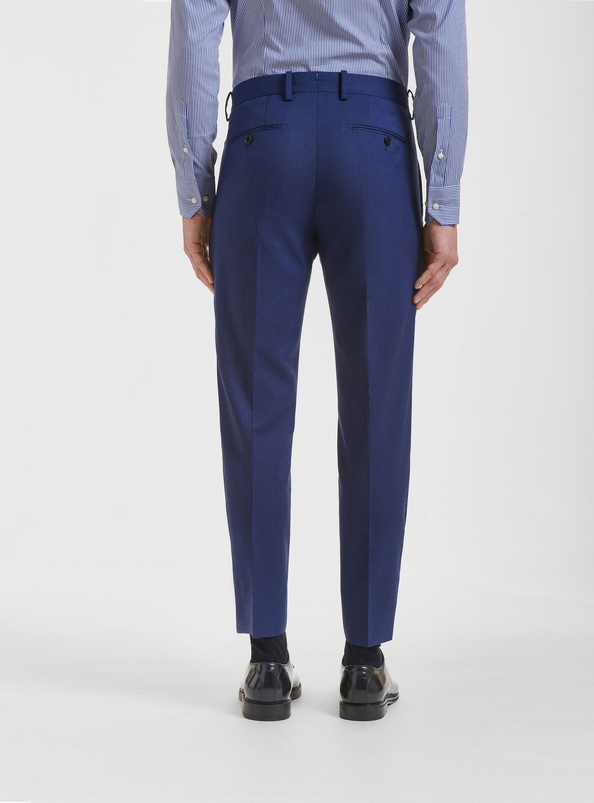 Pure wool suit trousers Vitale Barberis Canonico, BLUE