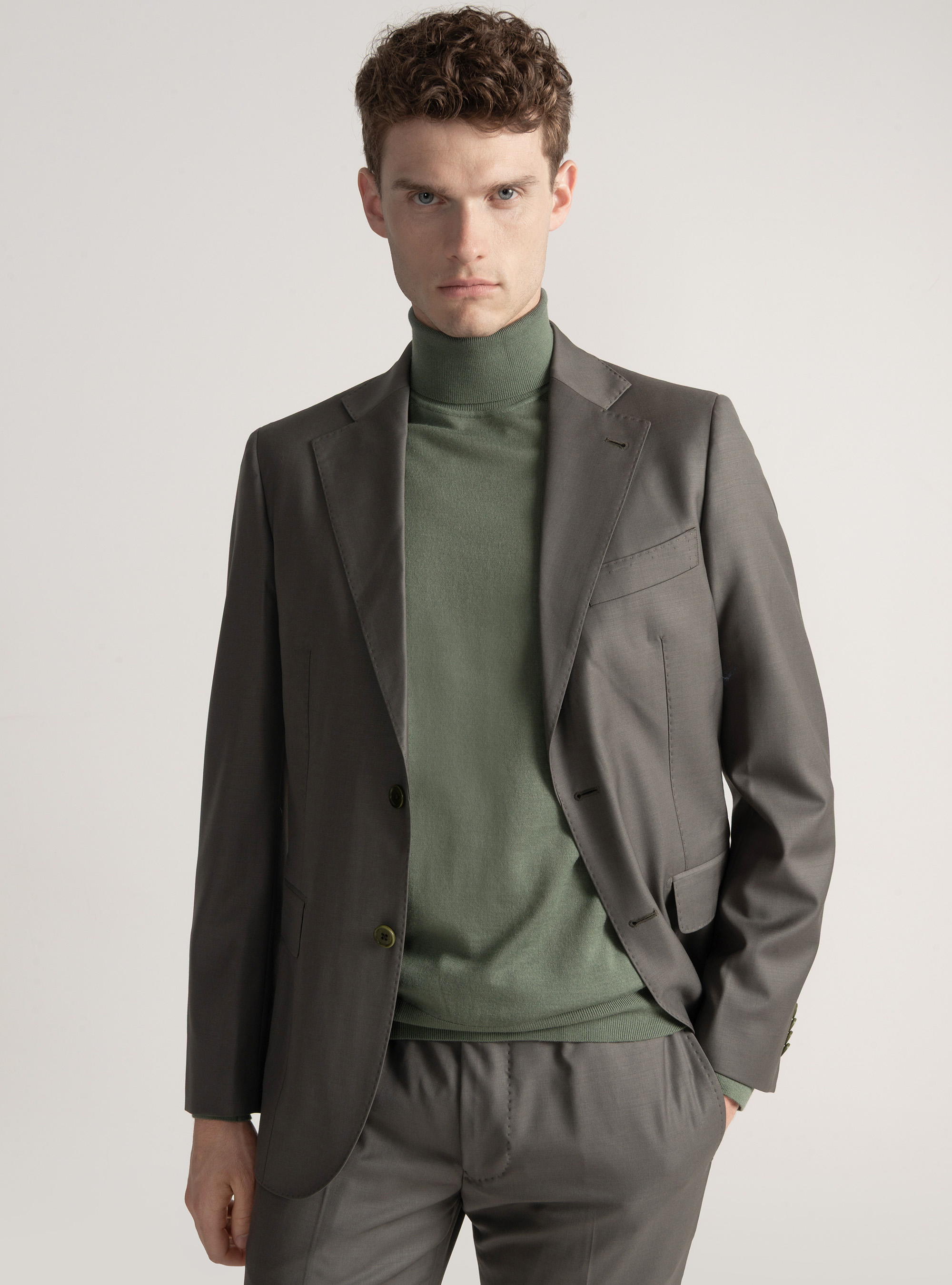 Giacca per abito in pura lana superfine 120's, VERDE