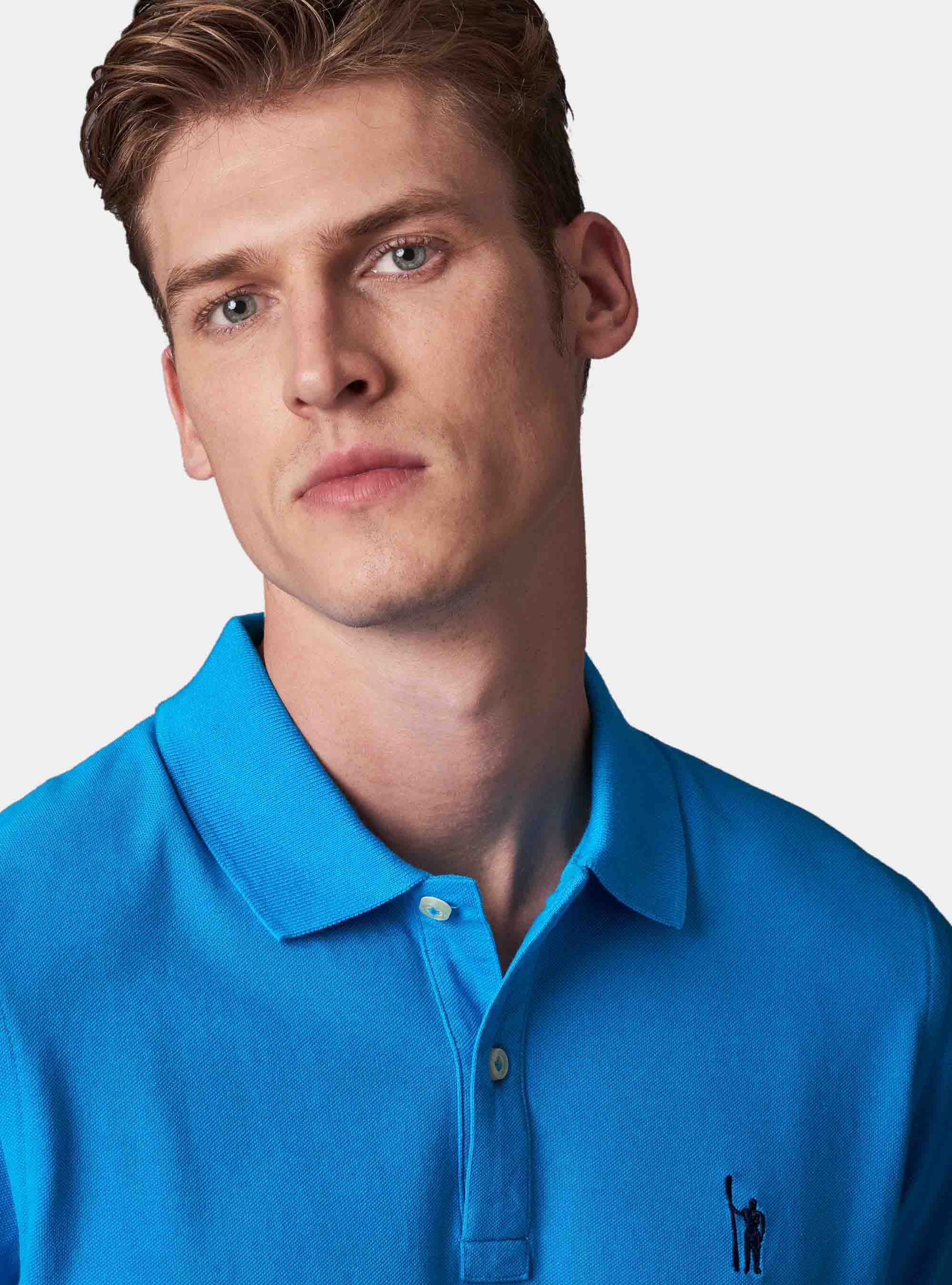 Polo basica in piquet, TURCHESE 0258C