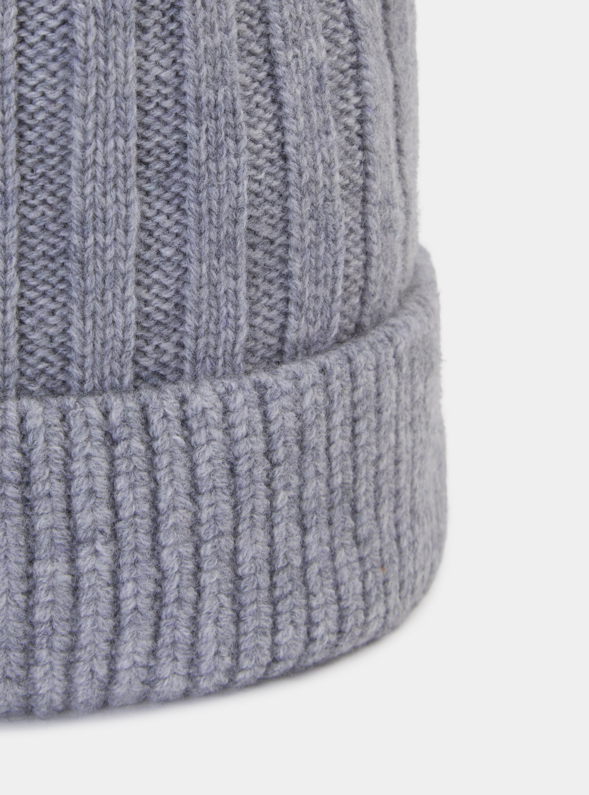 Berretto costa inglese in pura lana e cashmere, GRIGIO MELANGE 0151C