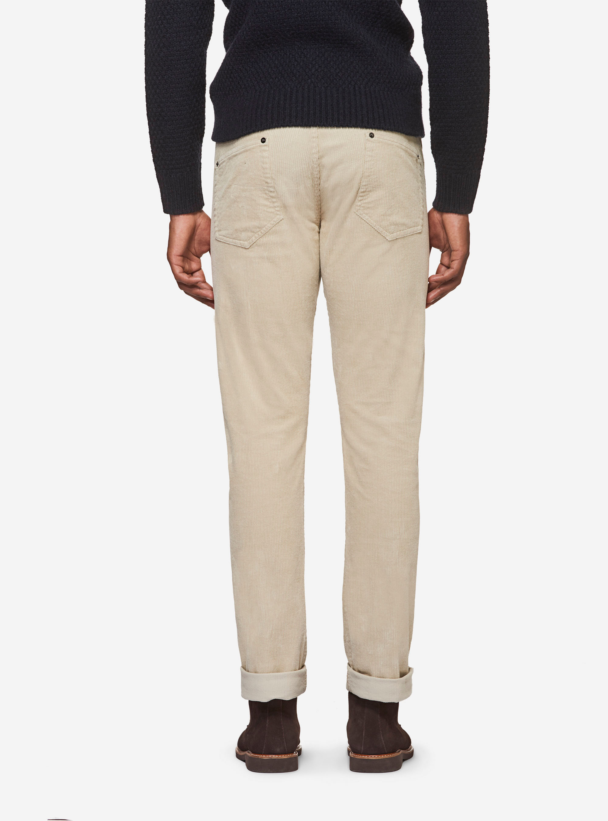 Pantaloni 5 tasche in velluto