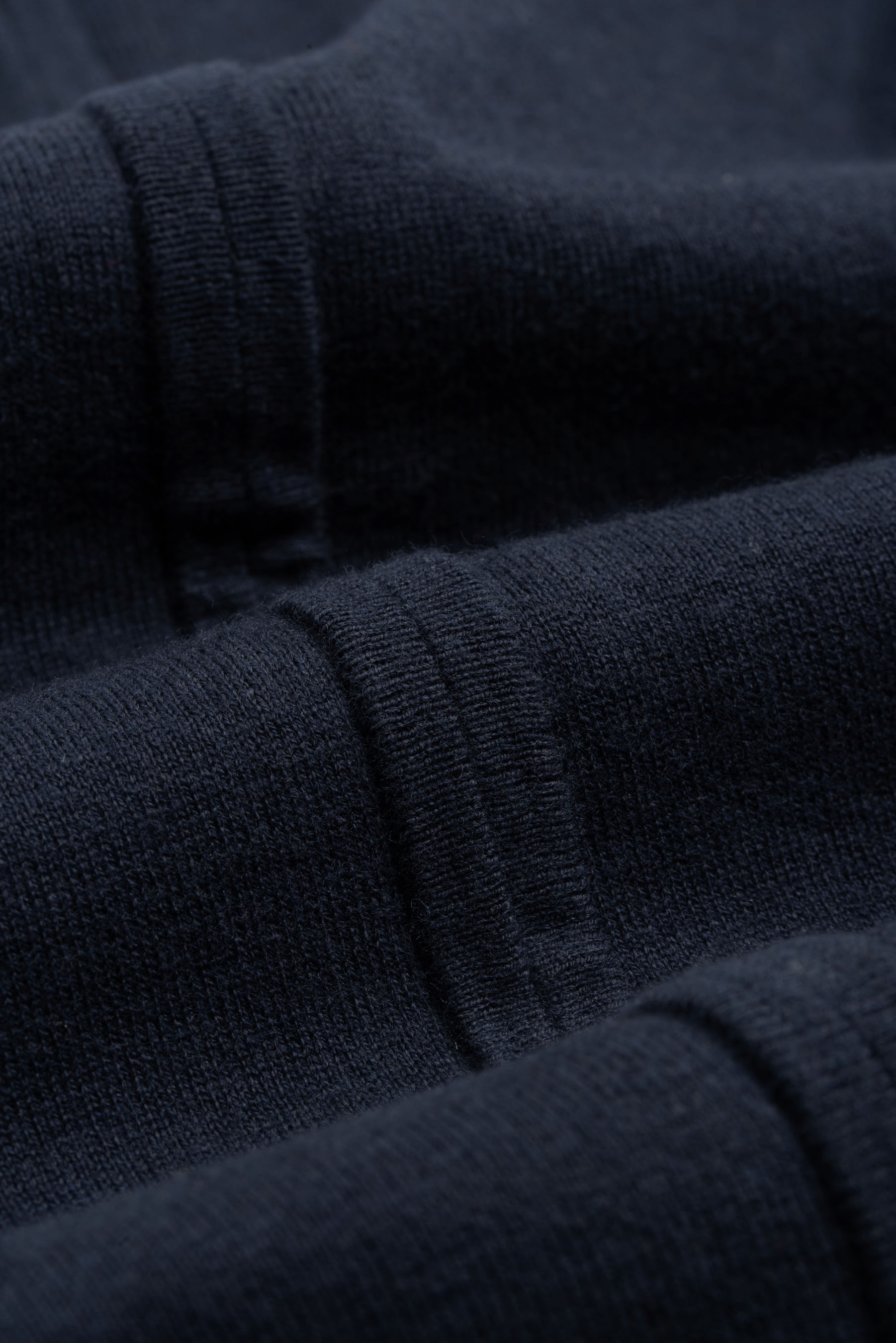 Maglia full zip in cotone seta e cashmere, BLU NAVY