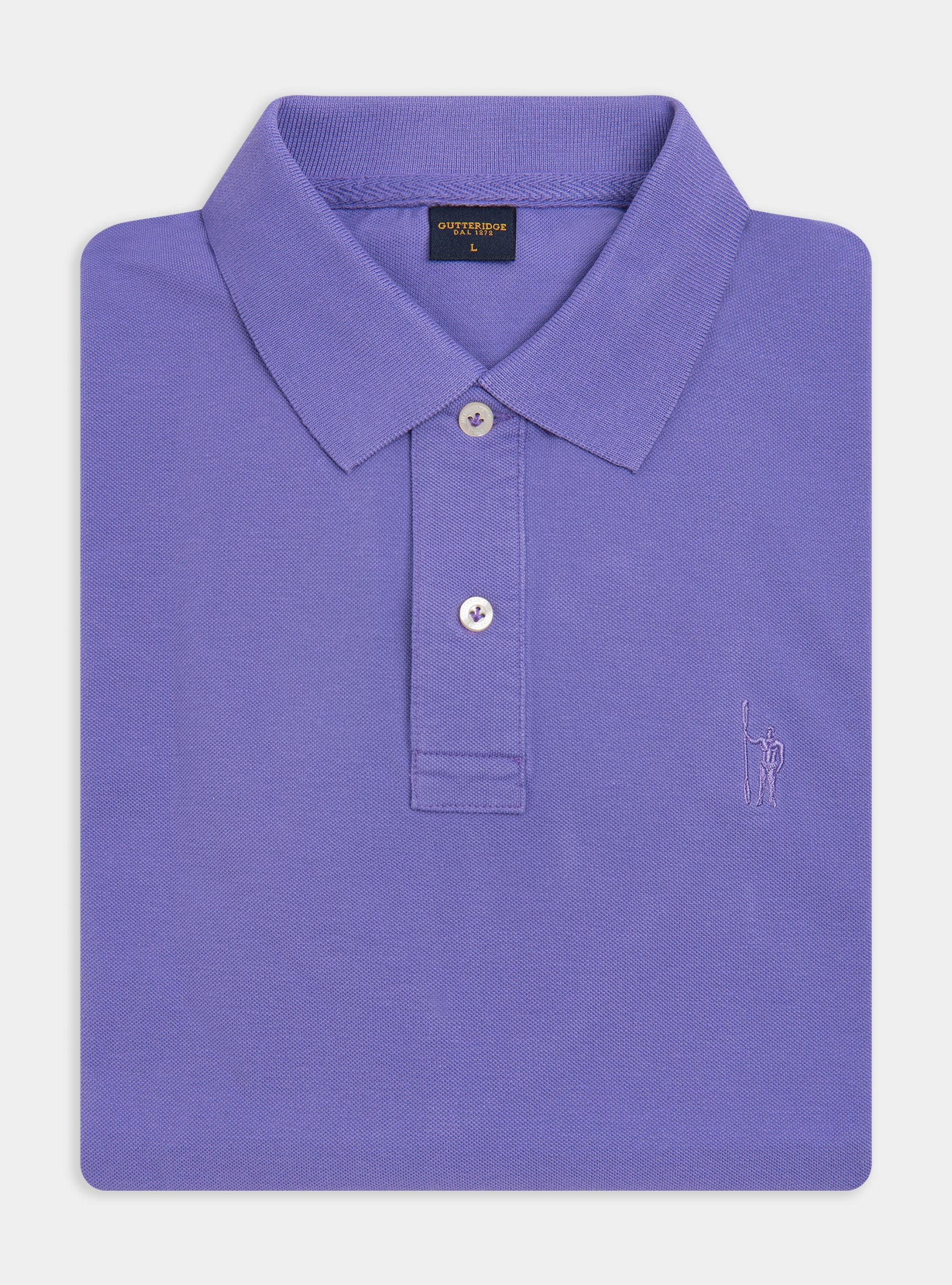 Classic piqu&eacute; polo shirt, 0463C LILLA