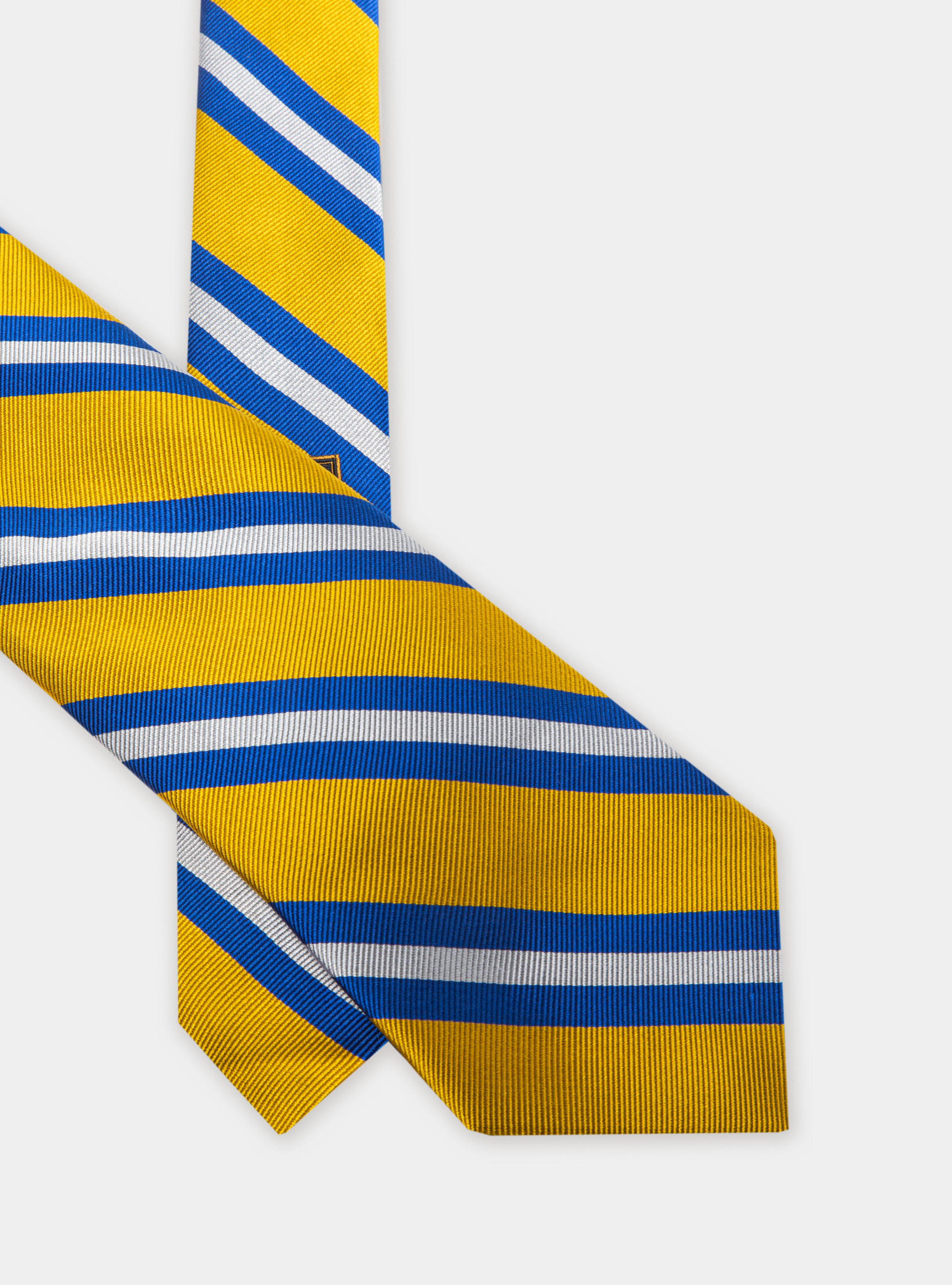Cravatta in seta rigata, GIALLO