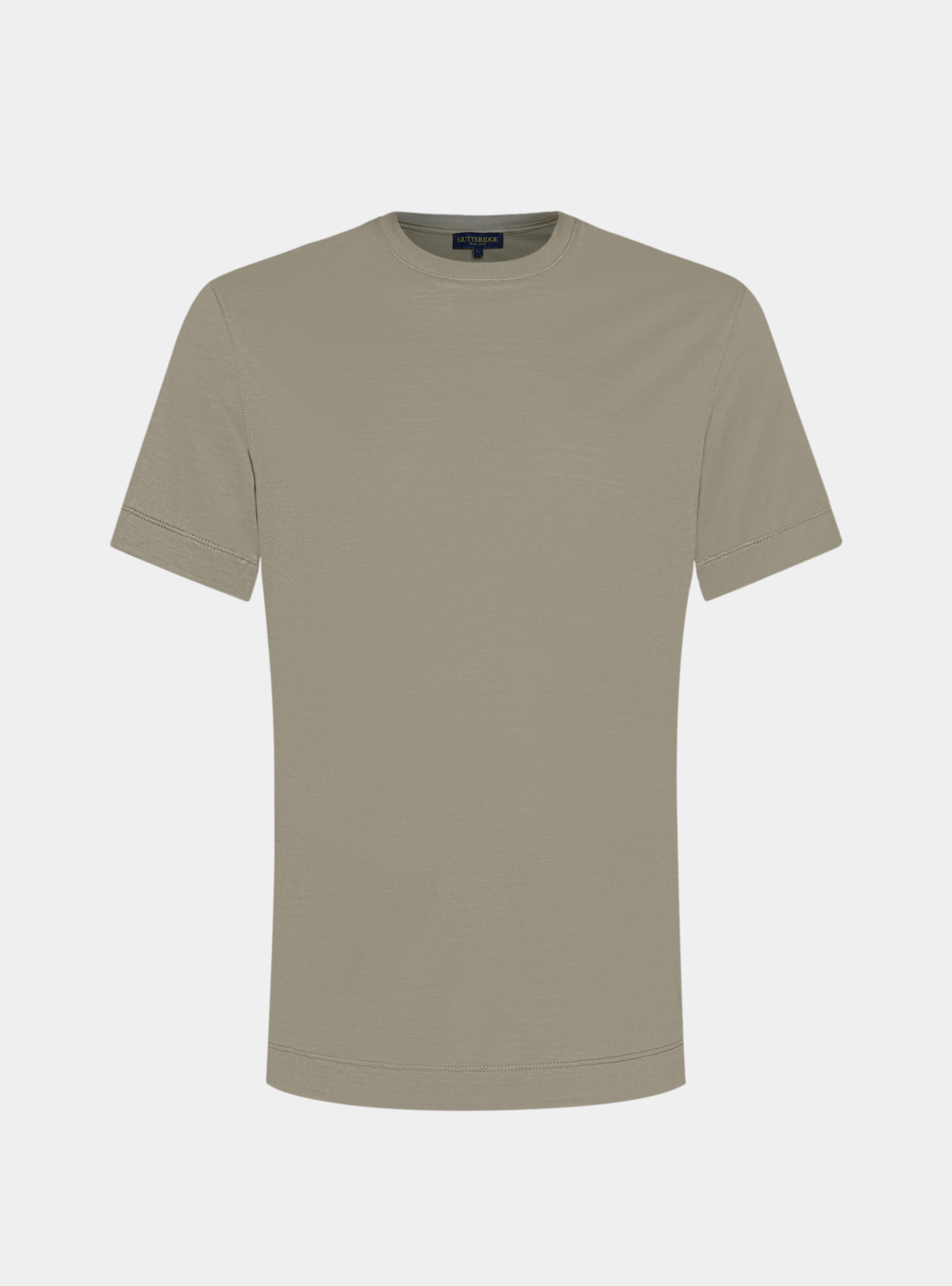 T-shirt mezza manica in filo di scozia, FANGO