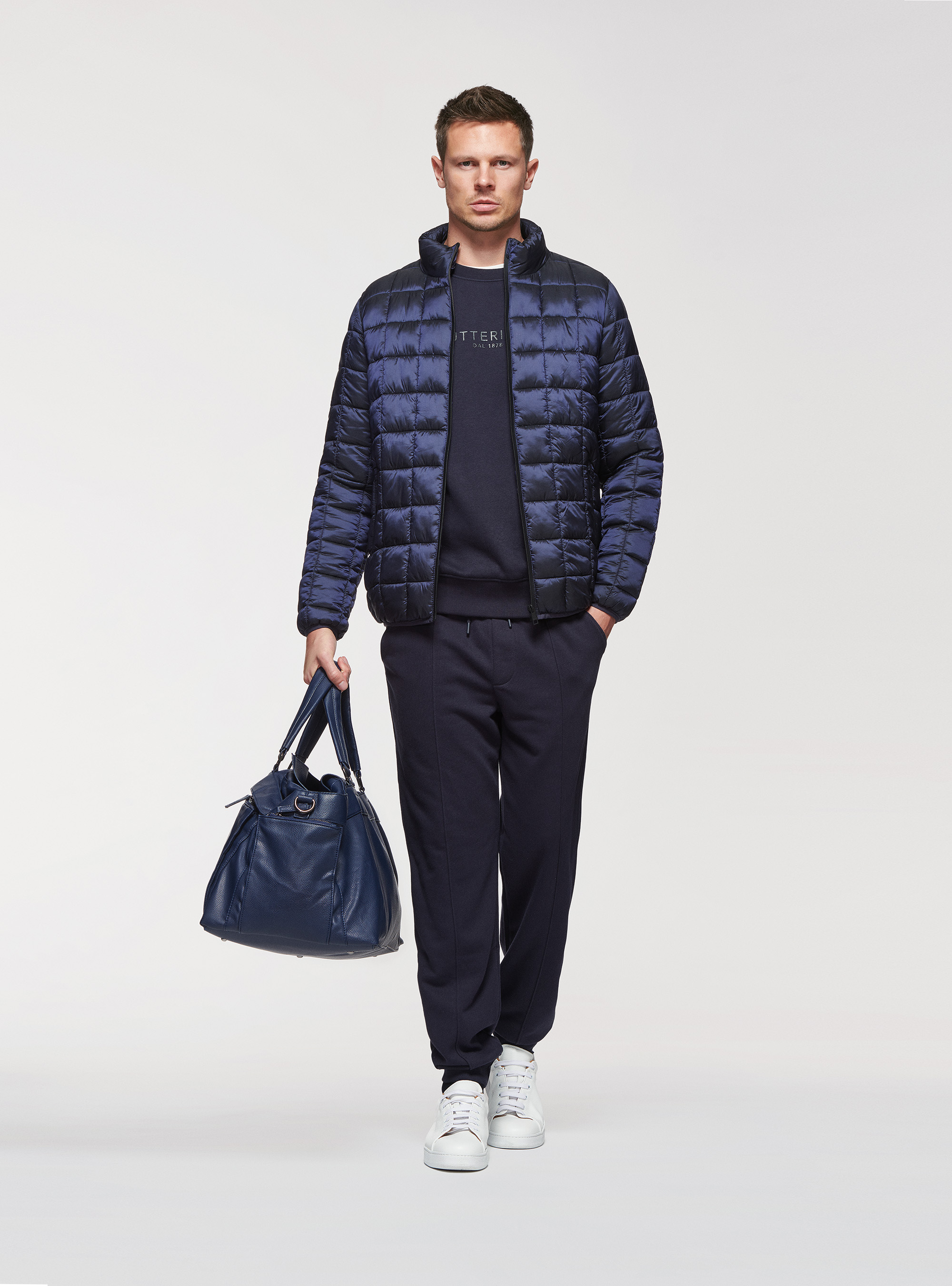 Bomber con imbottitura riciclata, BLU NAVY