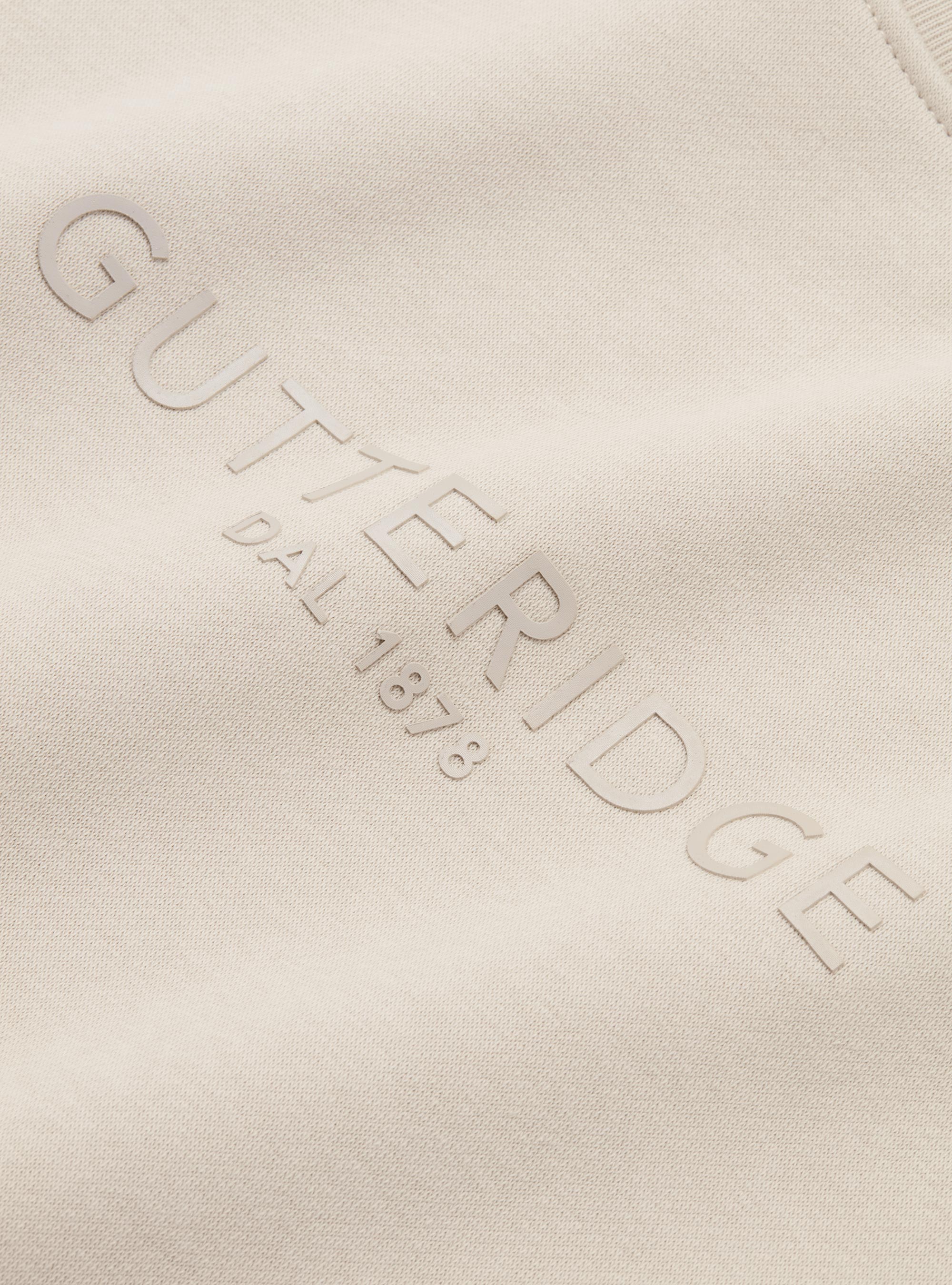 Sudadera de cuello redondo con logotipo, CRUDO