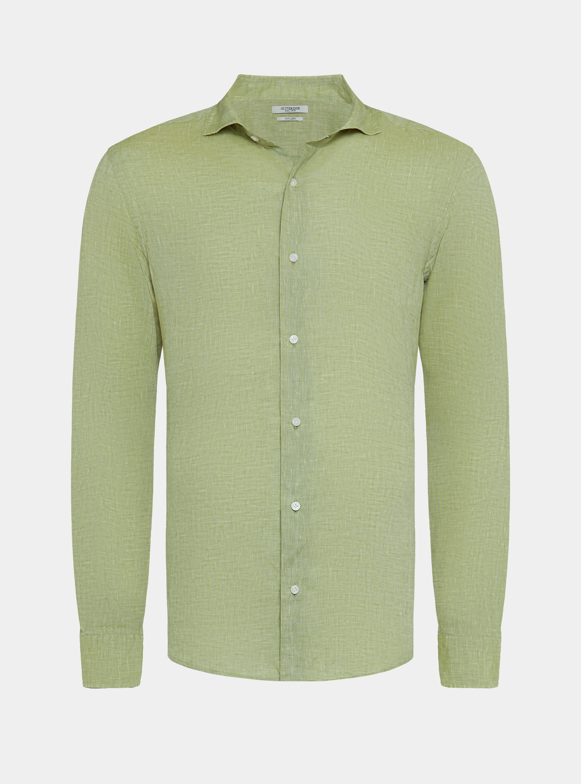 Camicia in puro lino, VERDE PISTACCHIO 0616C