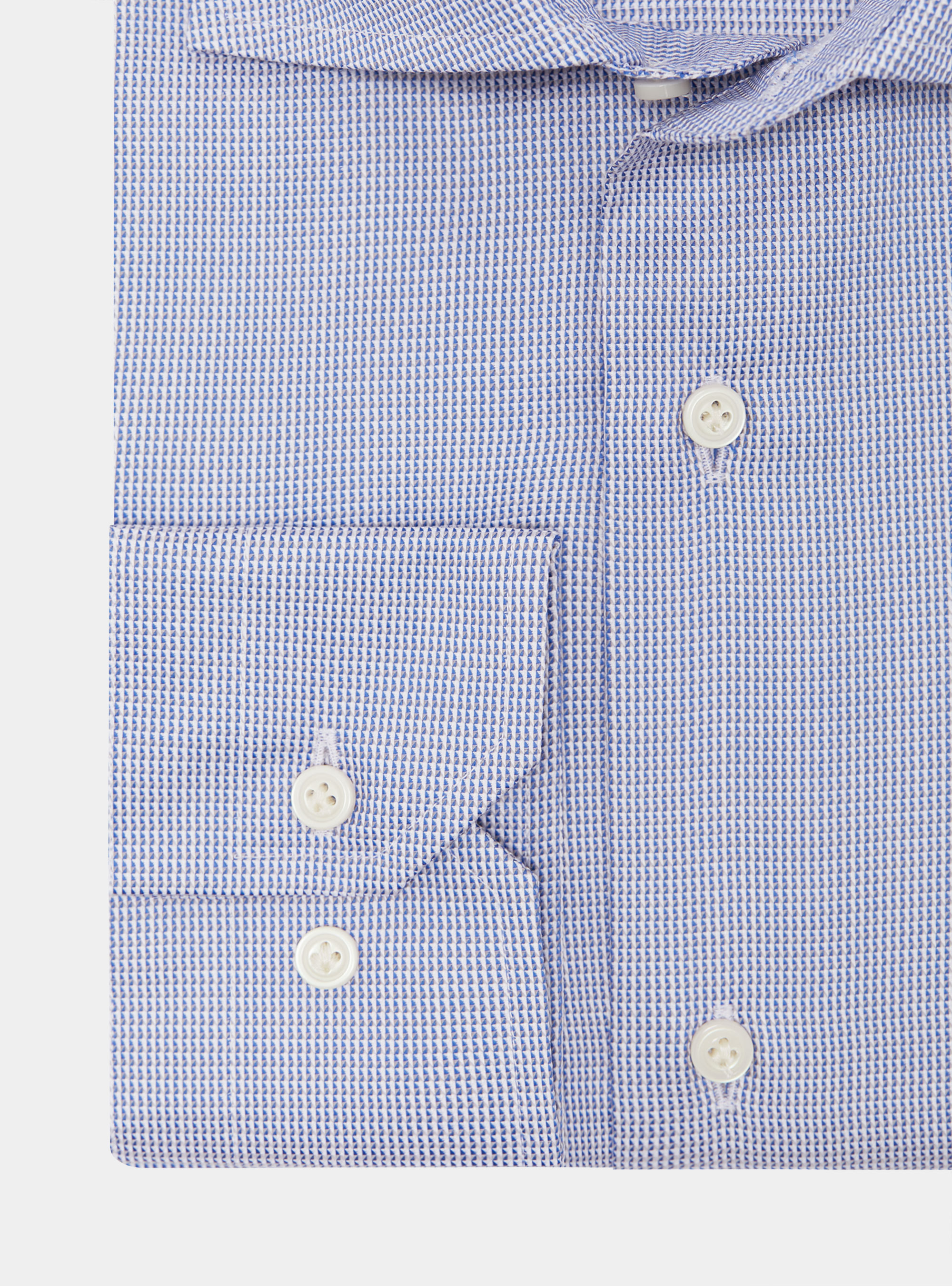 Textured cotton shirt, BLUE