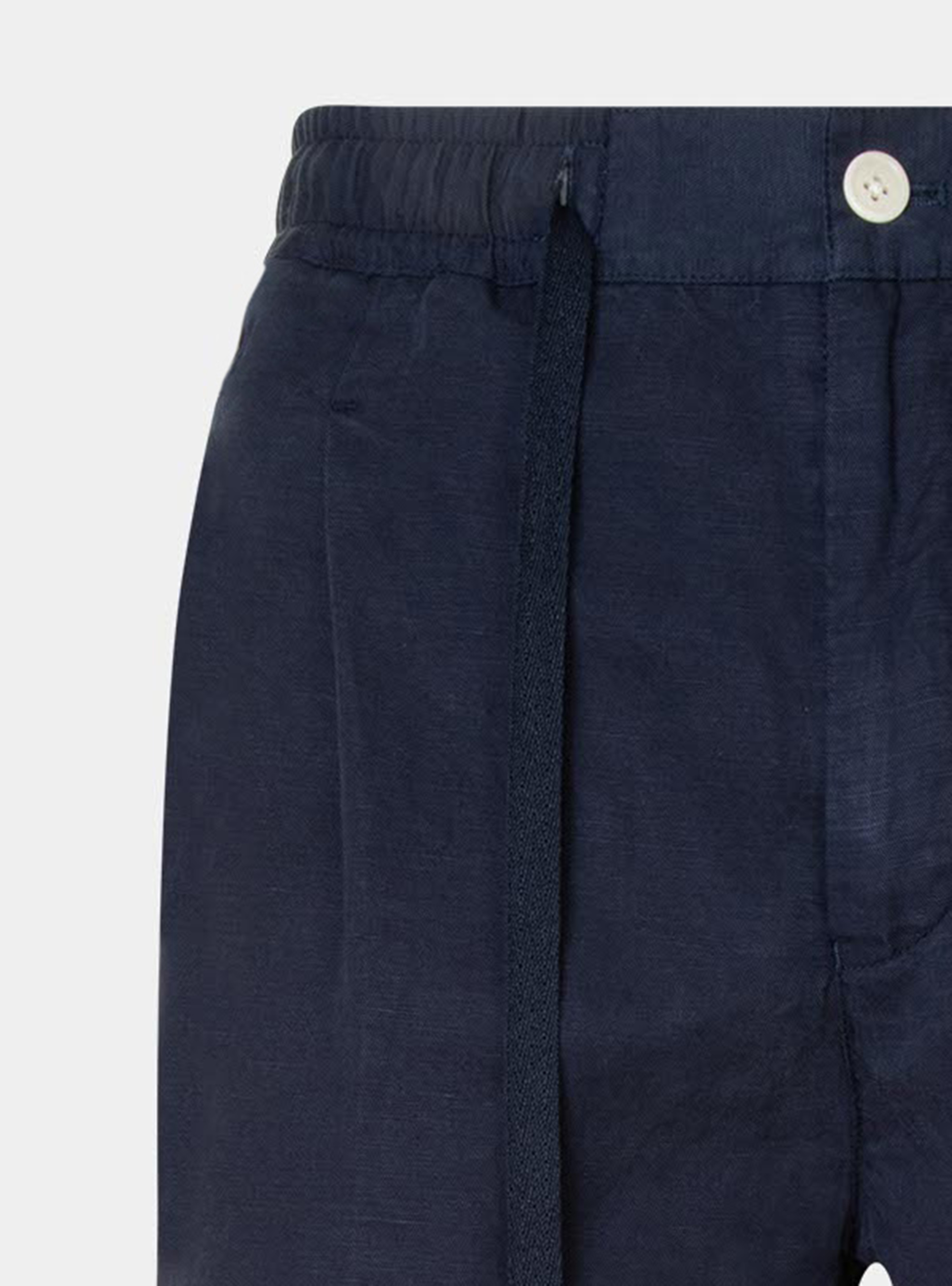 Bermuda tinto in capo con coulisse, BLU NAVY