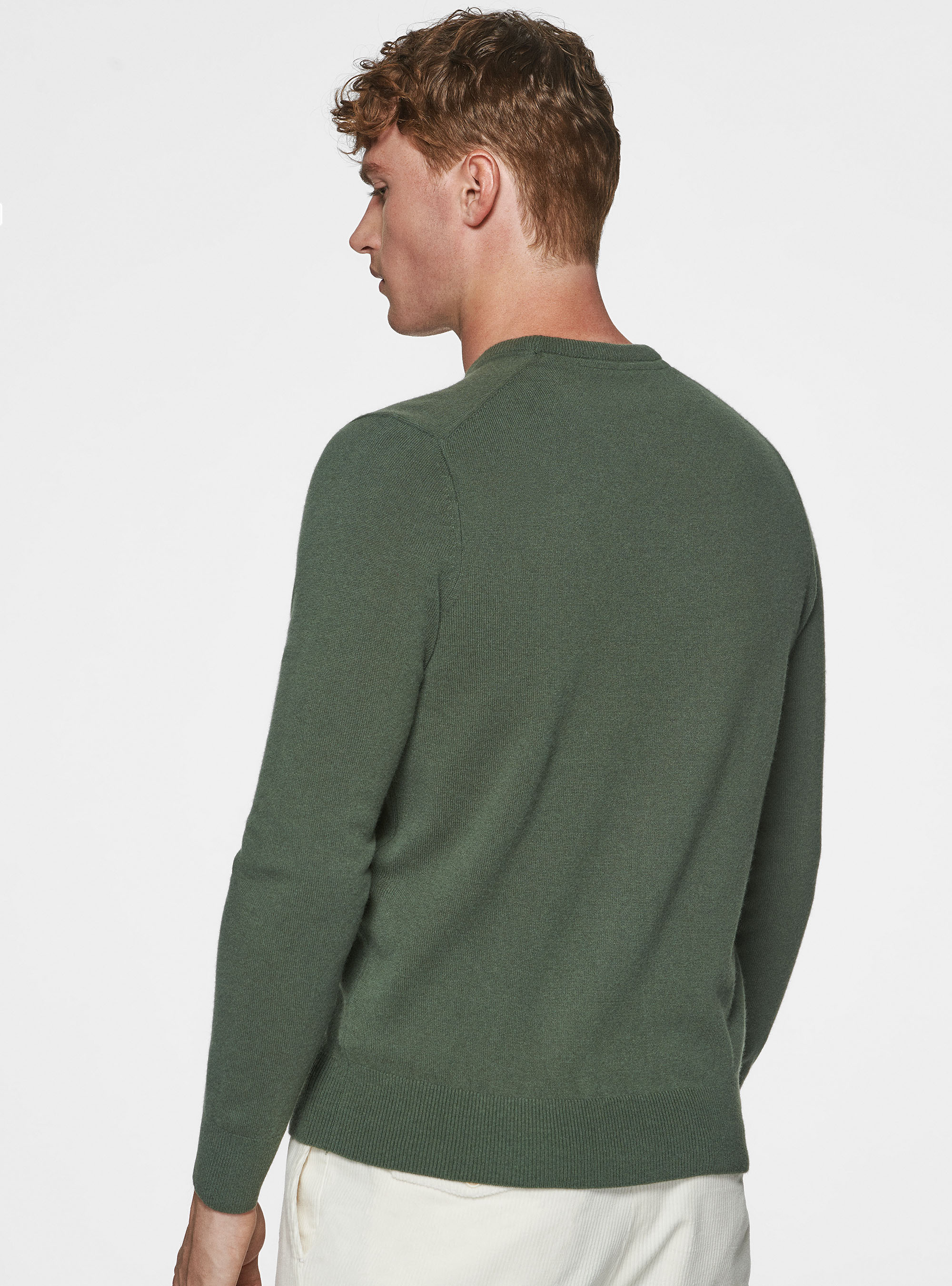 Maglia girocollo in lambswool e cashmere, MILITARE 0609C