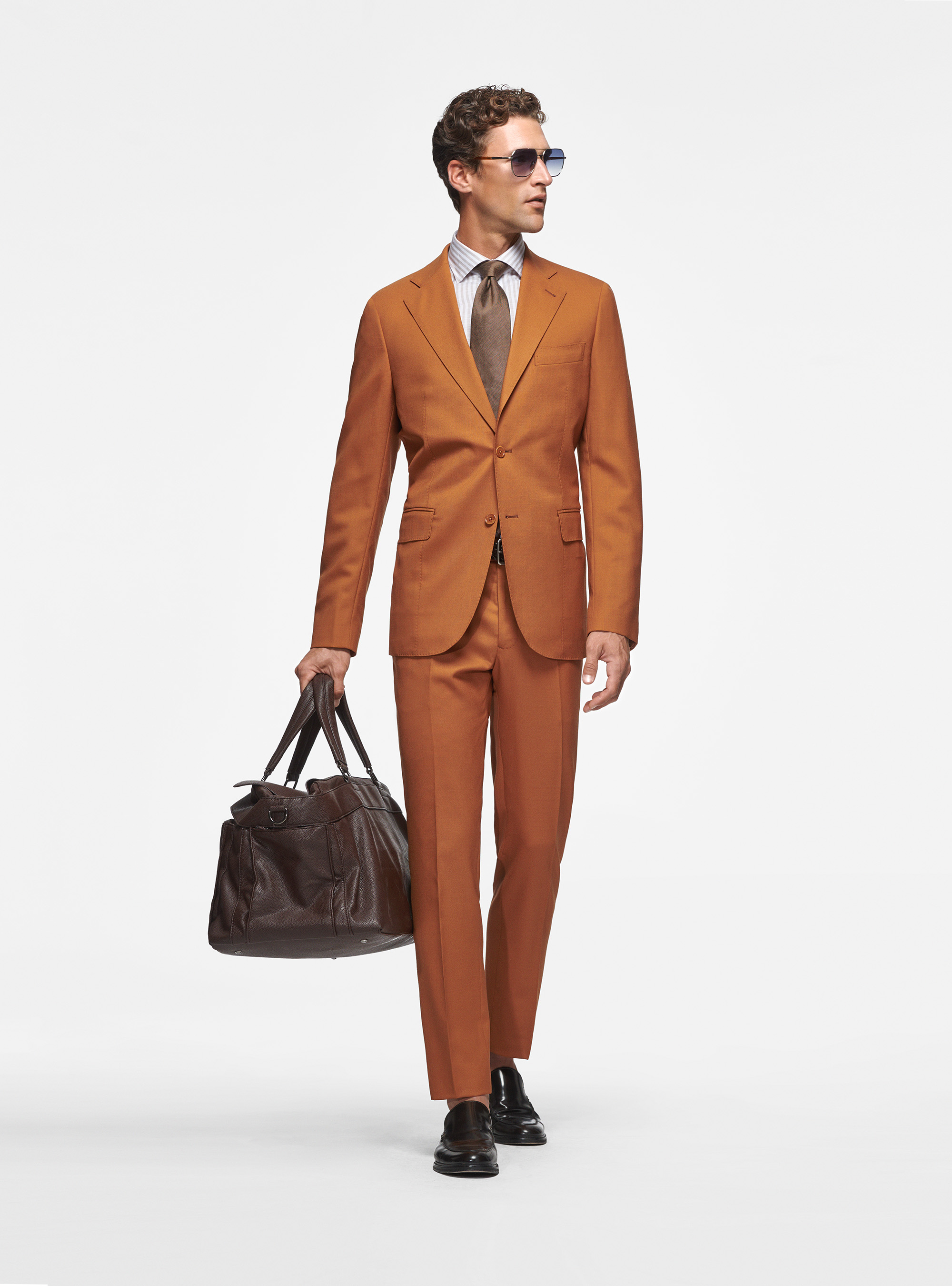 Pantaloni in pura lana Vitale Barberis Canonico, 0522C CARAMELLO