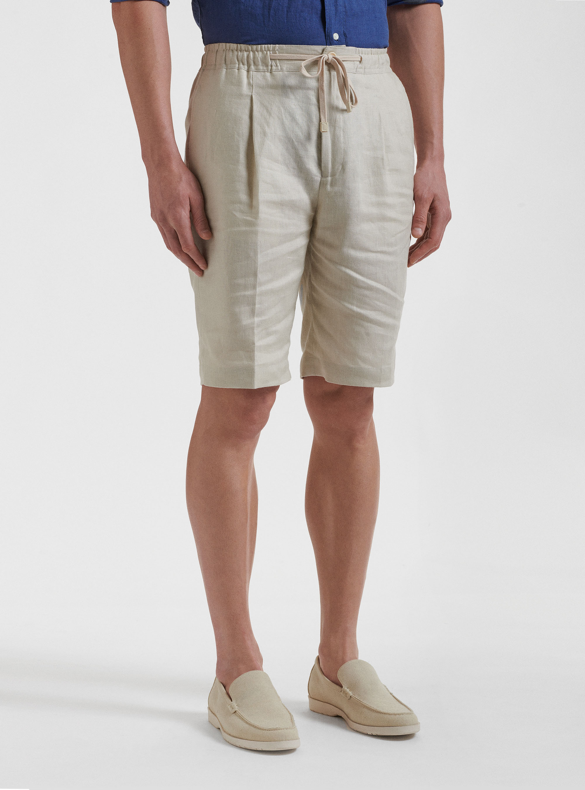 Linen shorts, ECRU