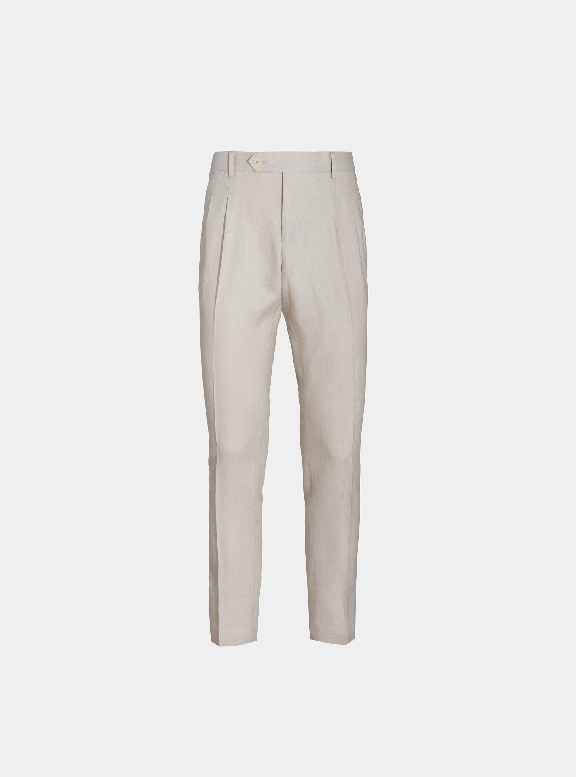 Pantaloni per abito in puro lino, ECRU