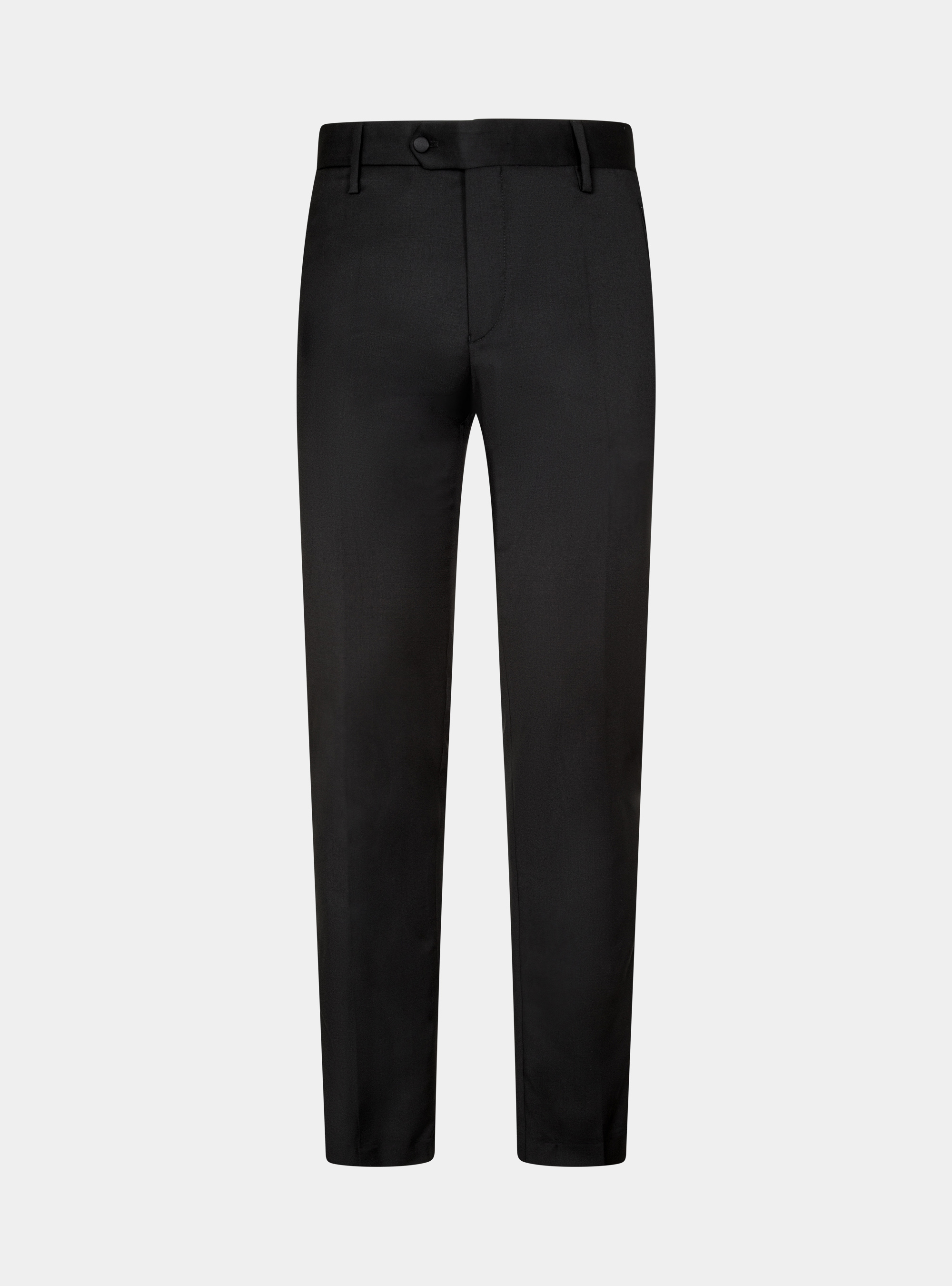 Pantaloni smoking in pura lana, NERO