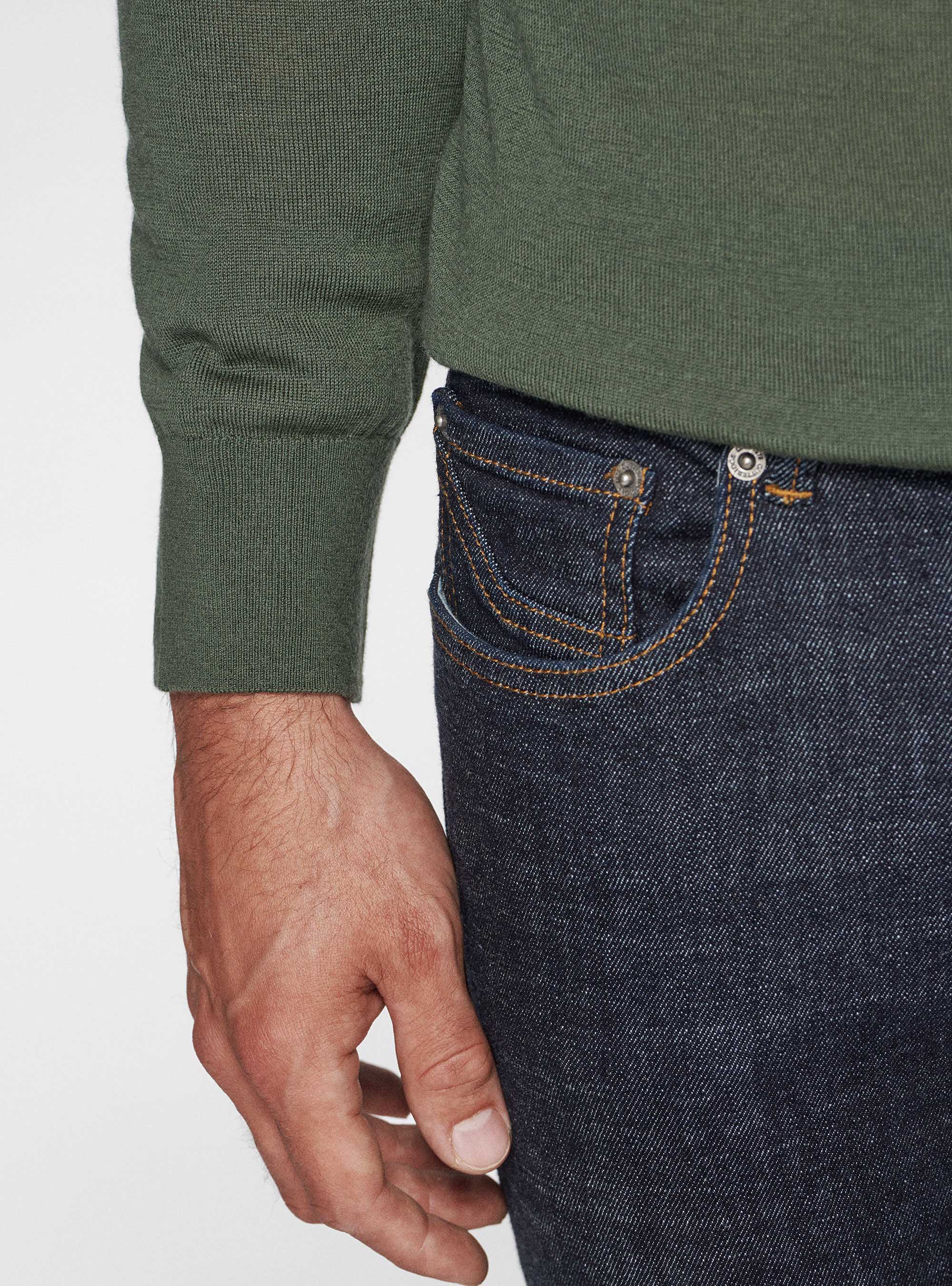 Polo de pura lana merina extrafina, MILITARE 0609C