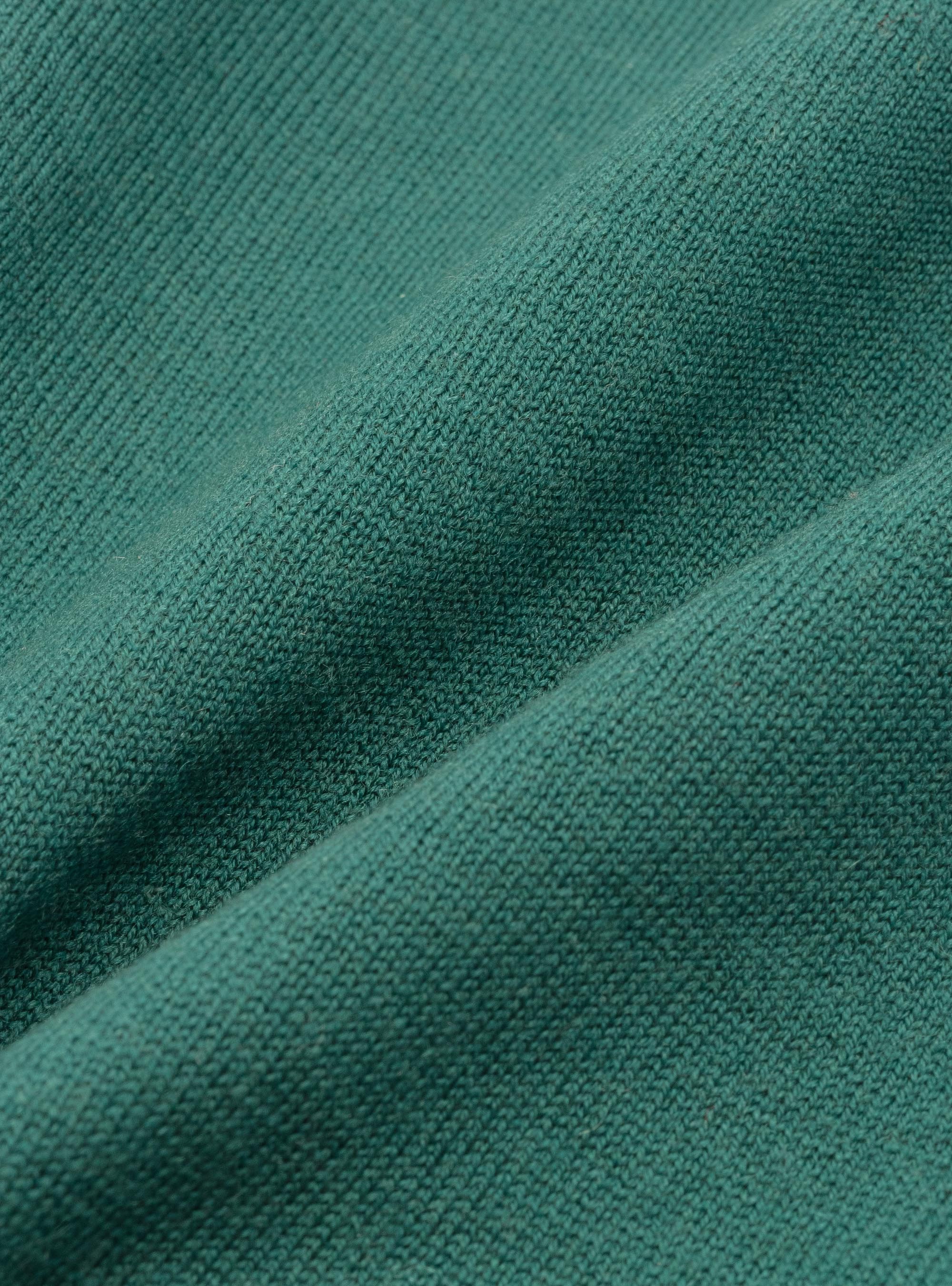Maglia girocollo in pura lana merino extrafine, VERDE