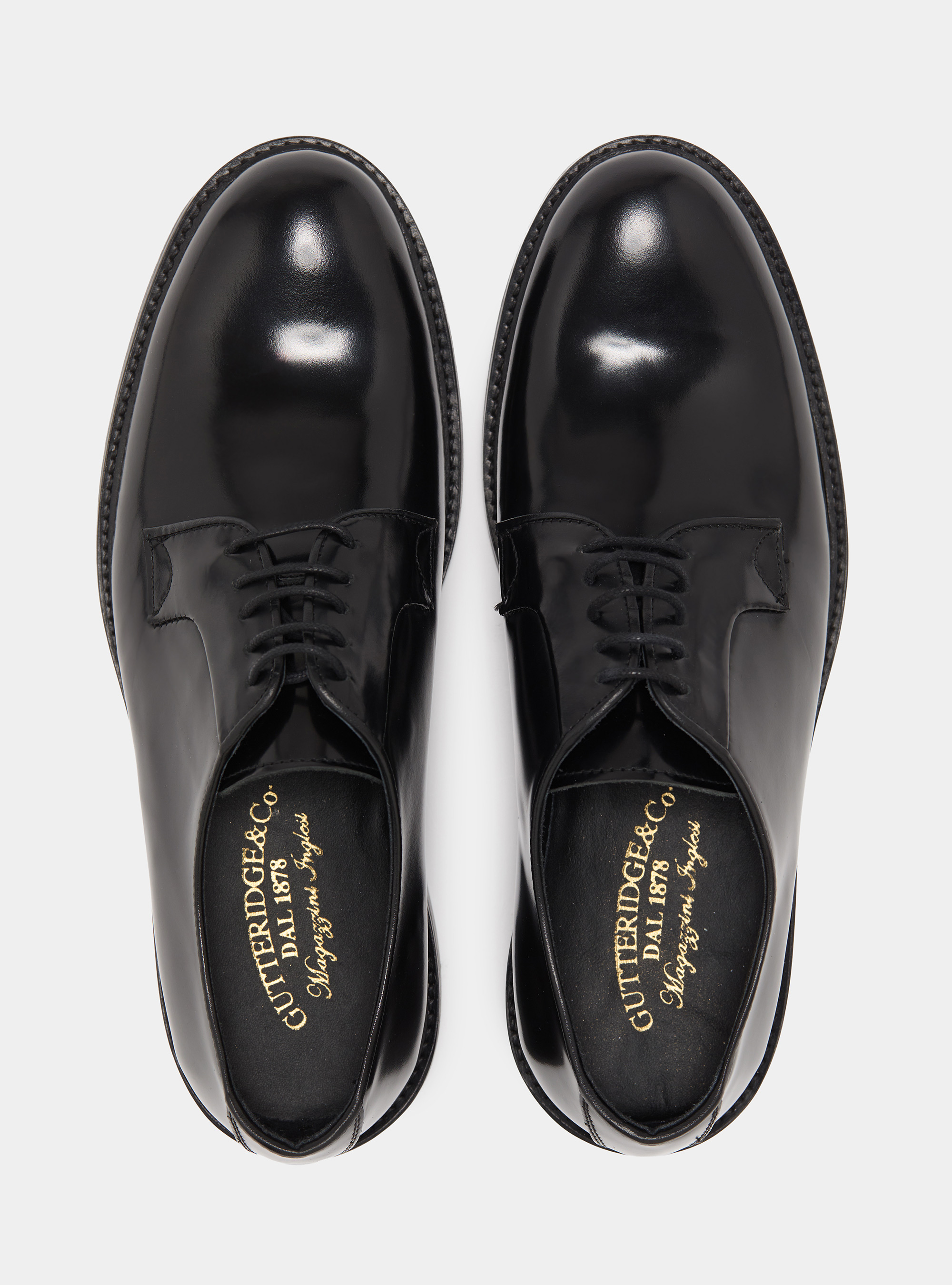 Derby in pelle abrasivata, BLACK