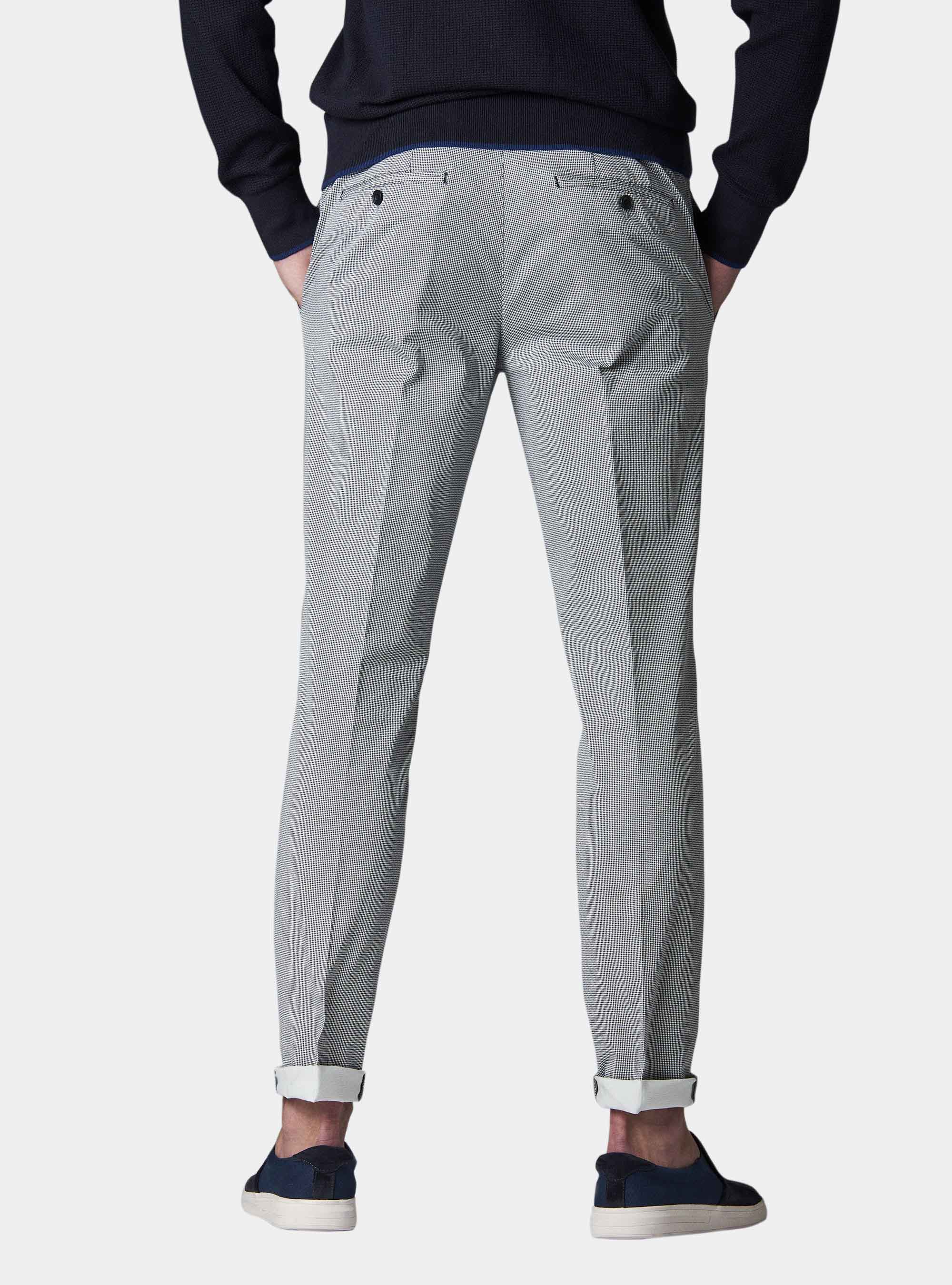 Pantaloni in cotone stretch, BLU NAVY