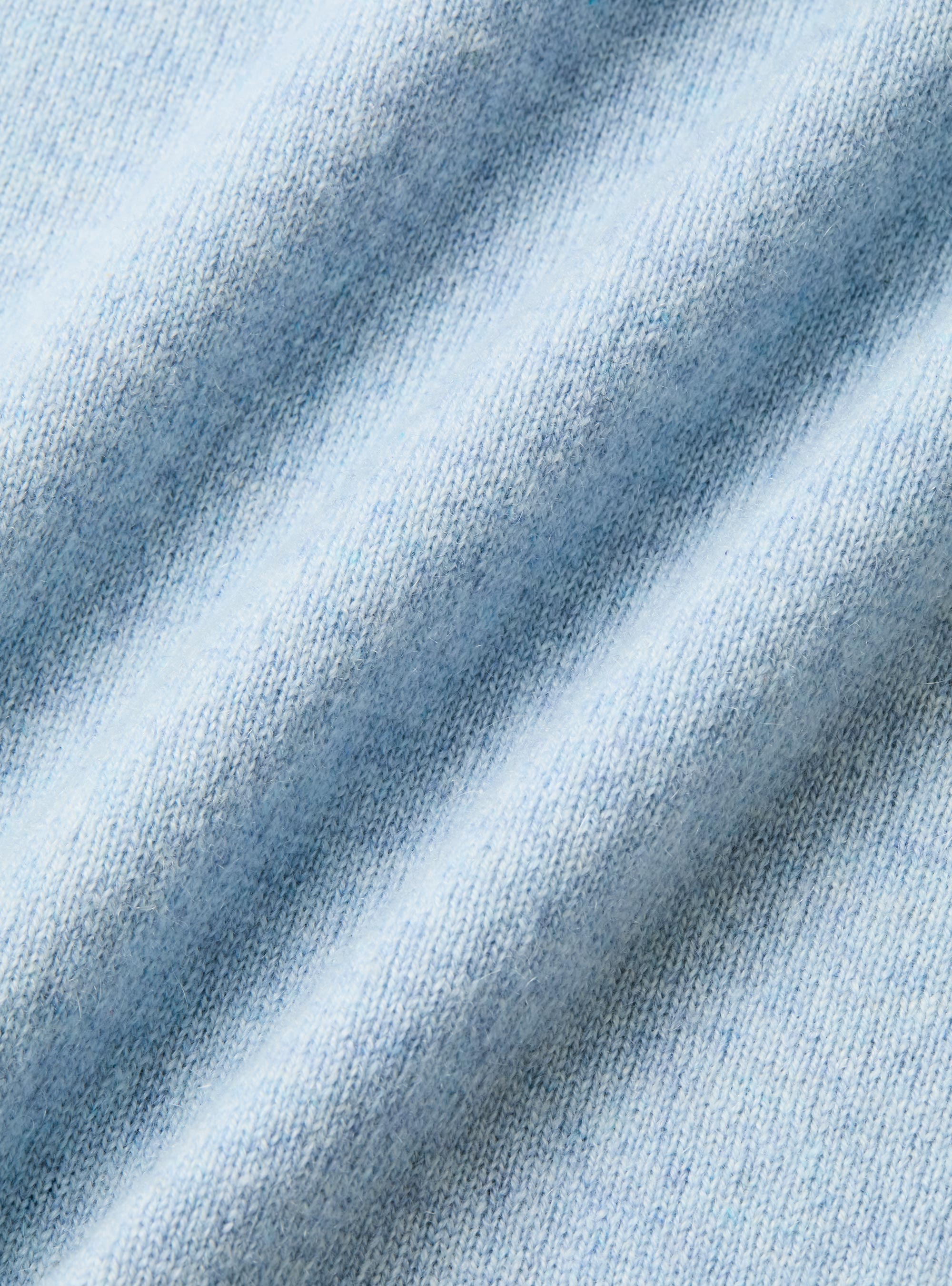 Maglia girocollo in 100% cashmere, 0266C AZZURRO