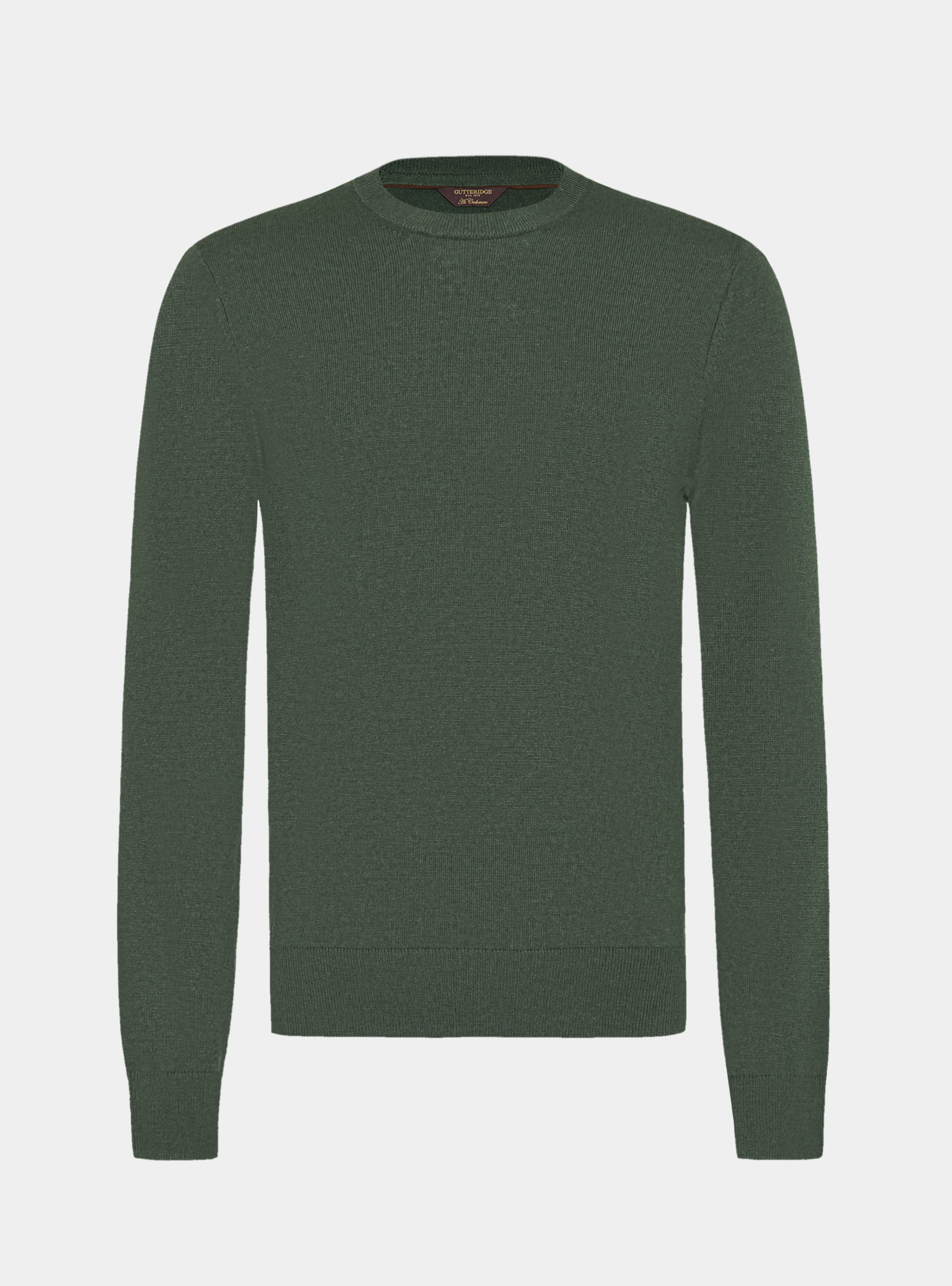 Maglia girocollo in misto lana, MILITARE 0609C