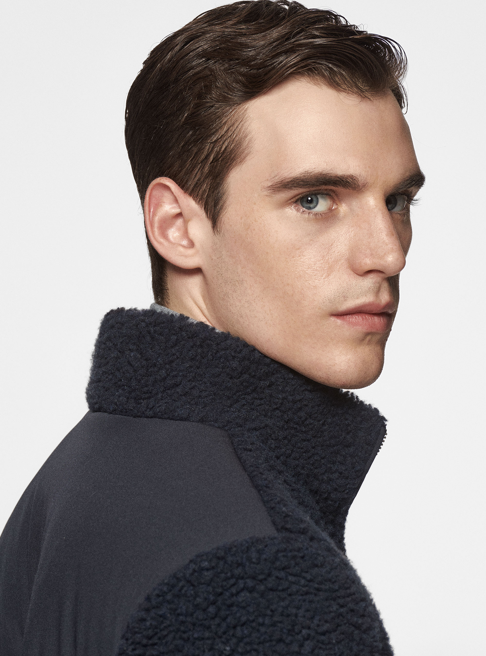 Cazadora de sherpa, AZUL MARINO