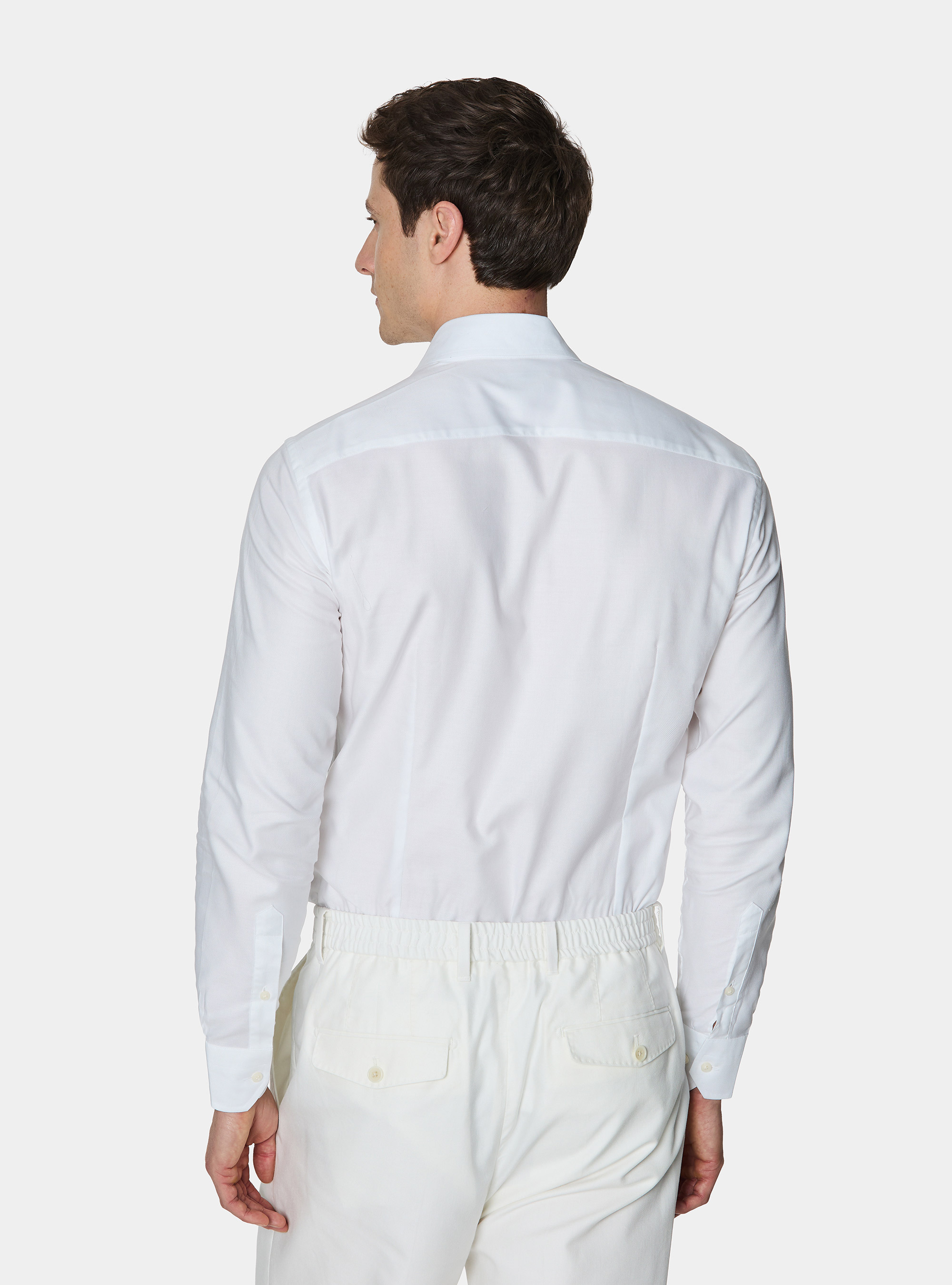 Baumwollhemd fil a fil, BIANCO 0099C