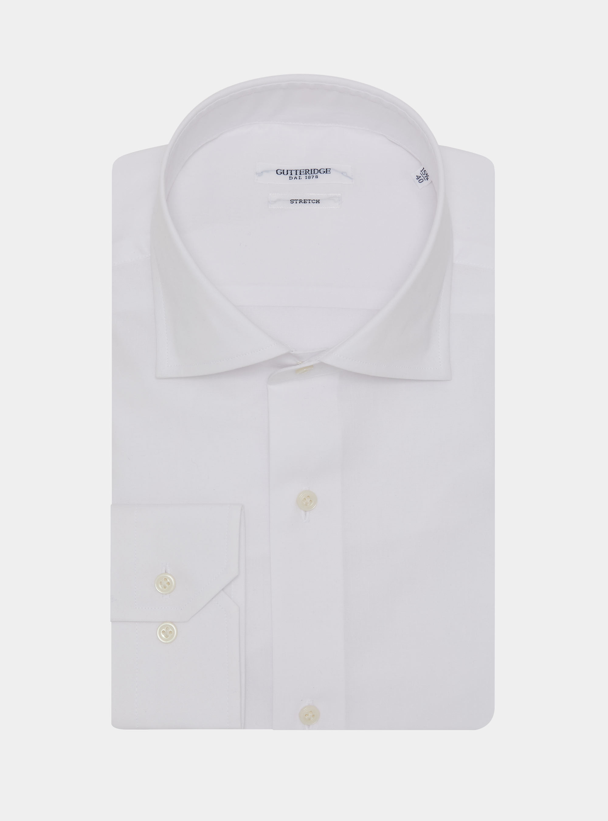 Camisa de popelina elástica, BLANCO