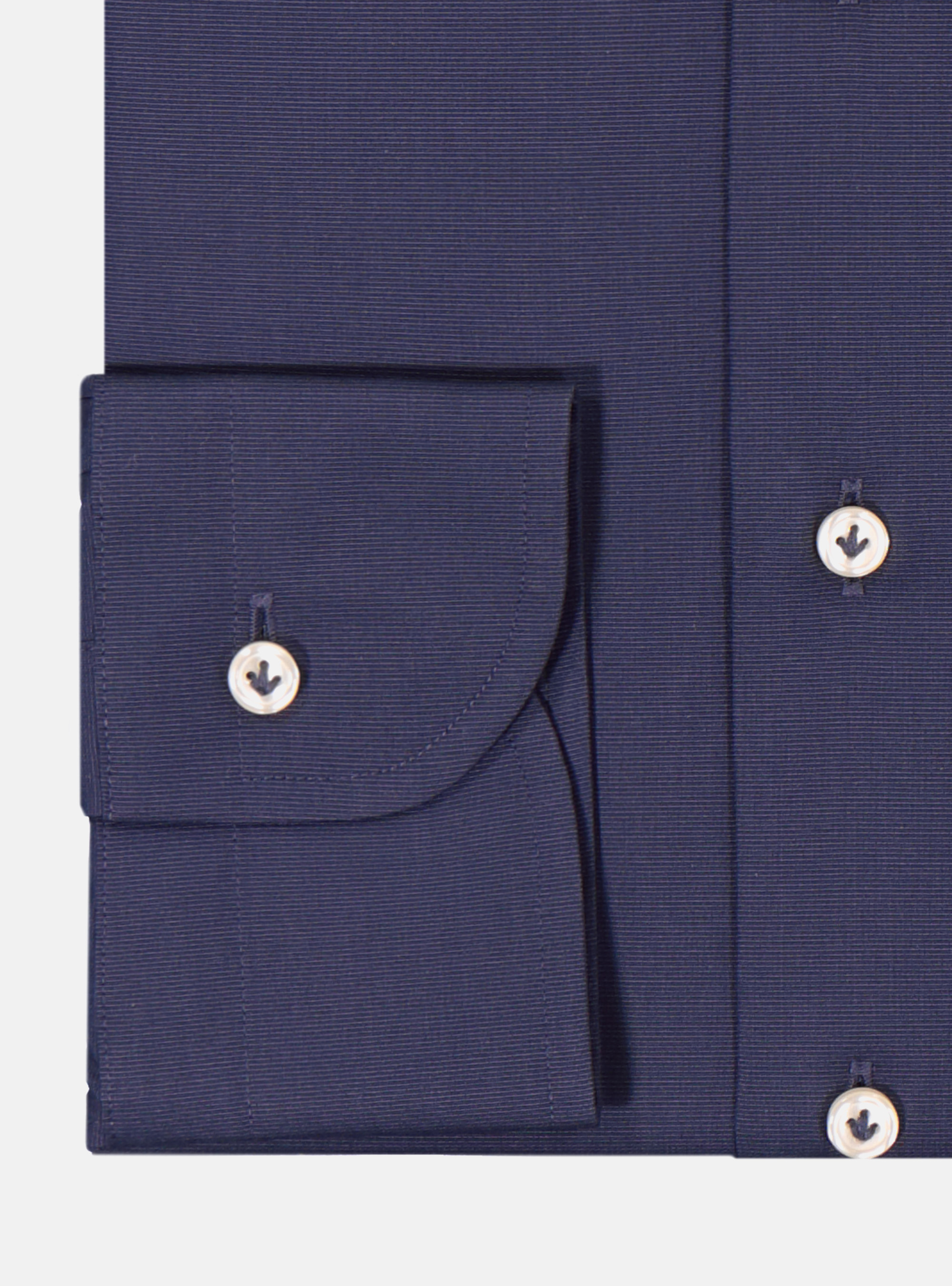 Camicia comfort fit classica in cotone fil a fil no iron, BLU NAVY