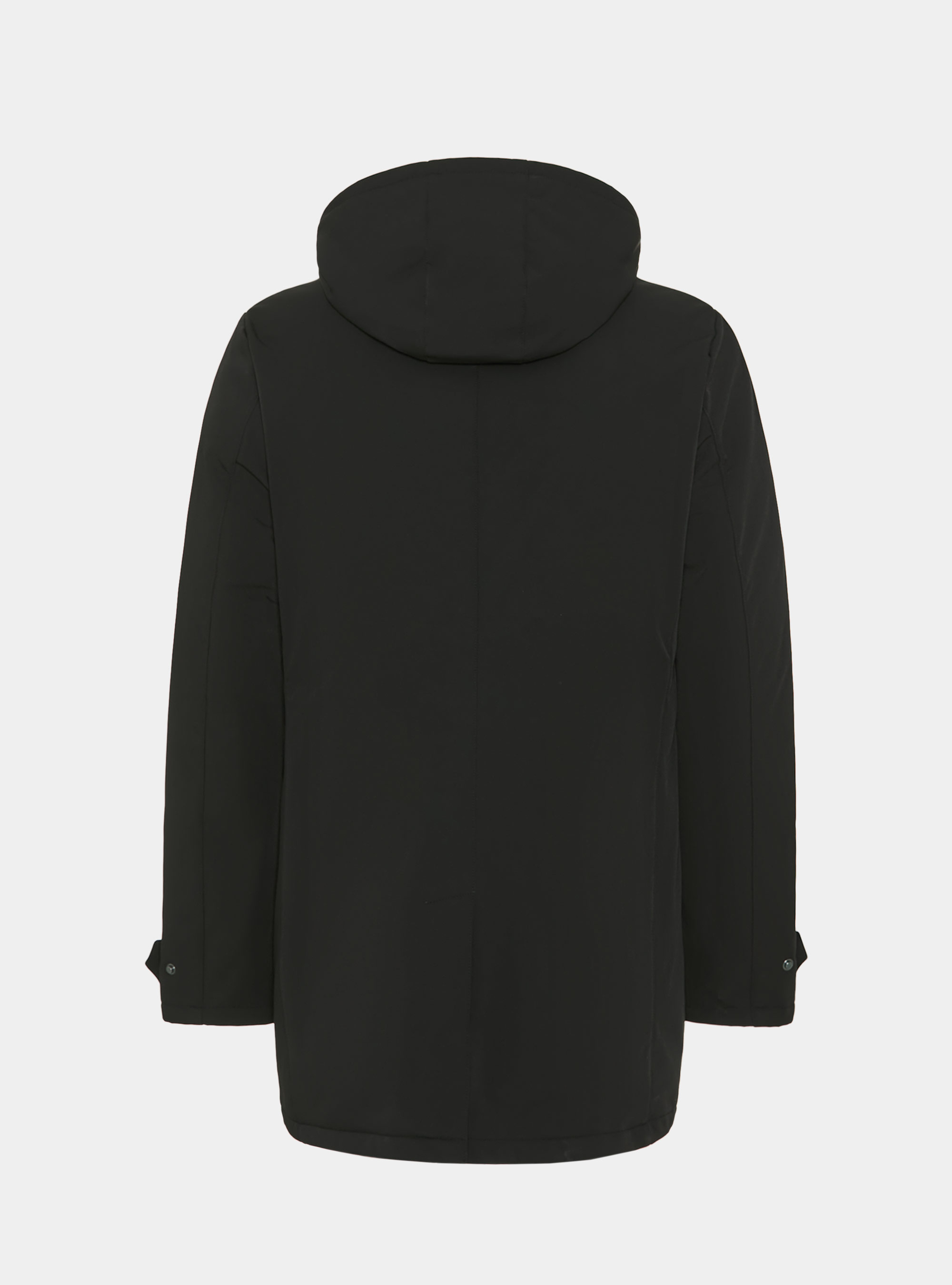 Parka técnica con capucha, NEGRO