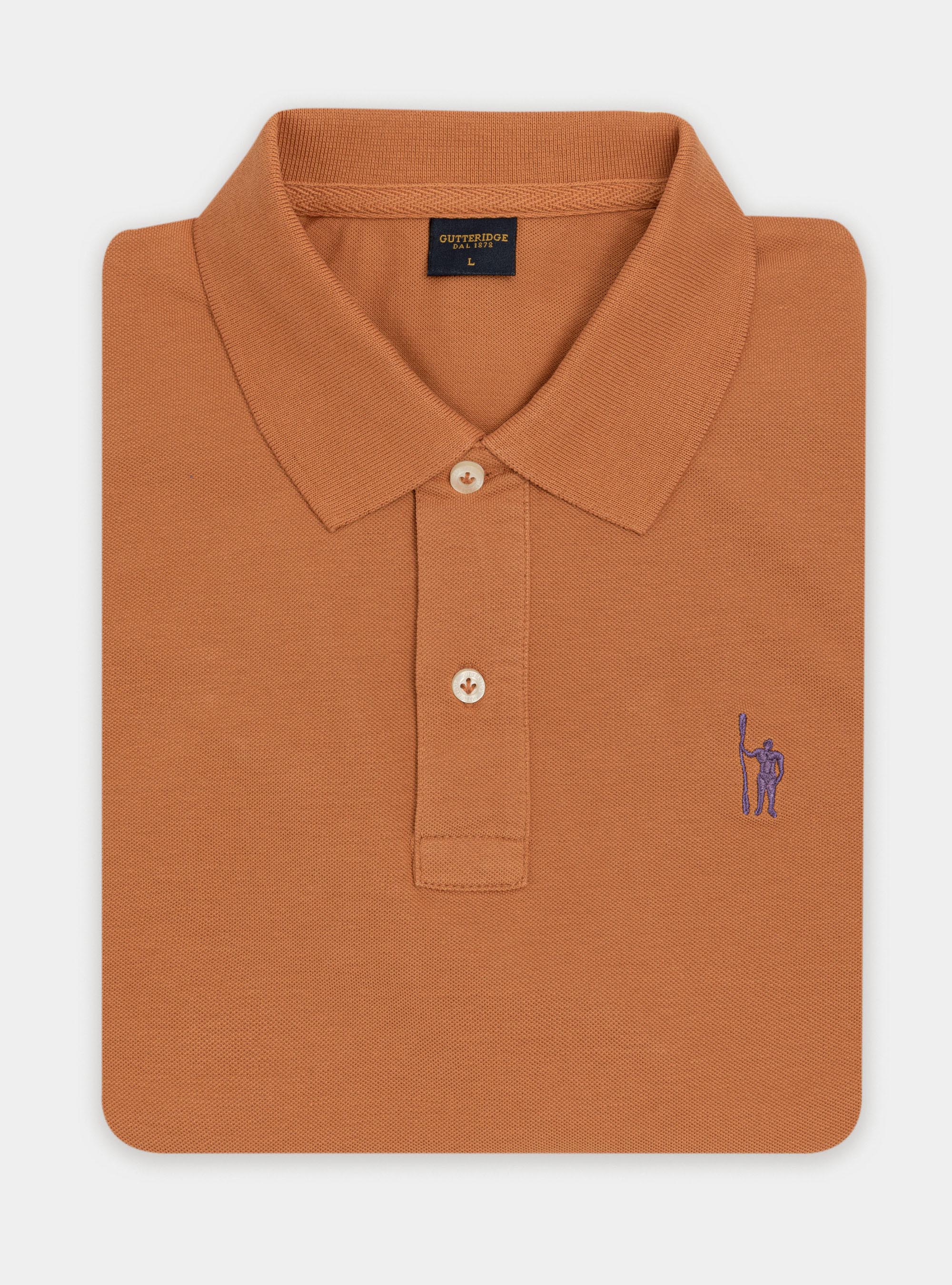 Polo in piquet con ricamo, 0713C ZUCCA