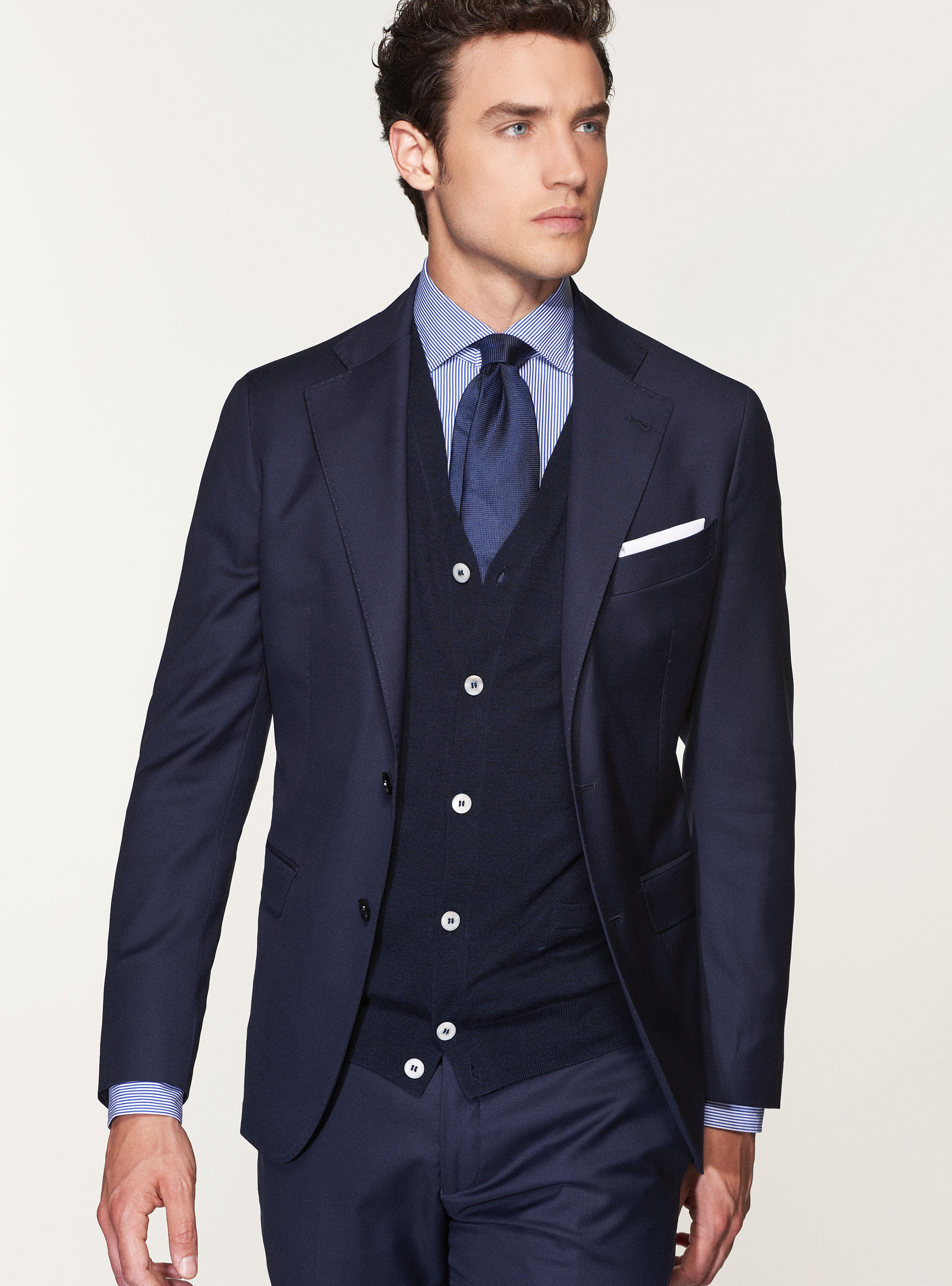 Giacca per abito in pura lana superfine 110's Vitale Barberis Canonico, BLU NAVY