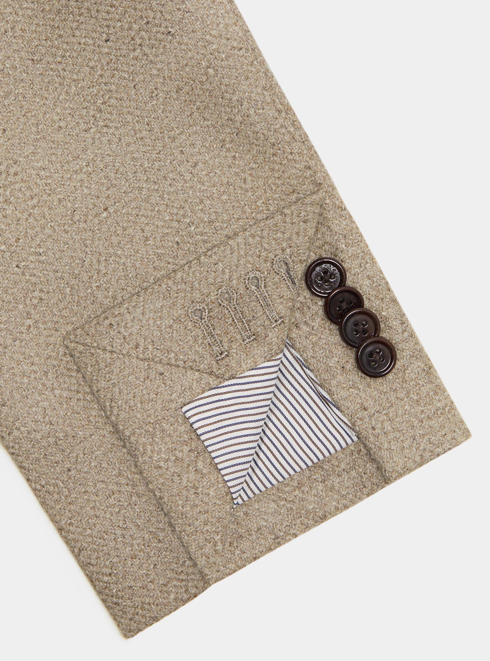 Lanificio di Pray cashmere wool blazer, SAND