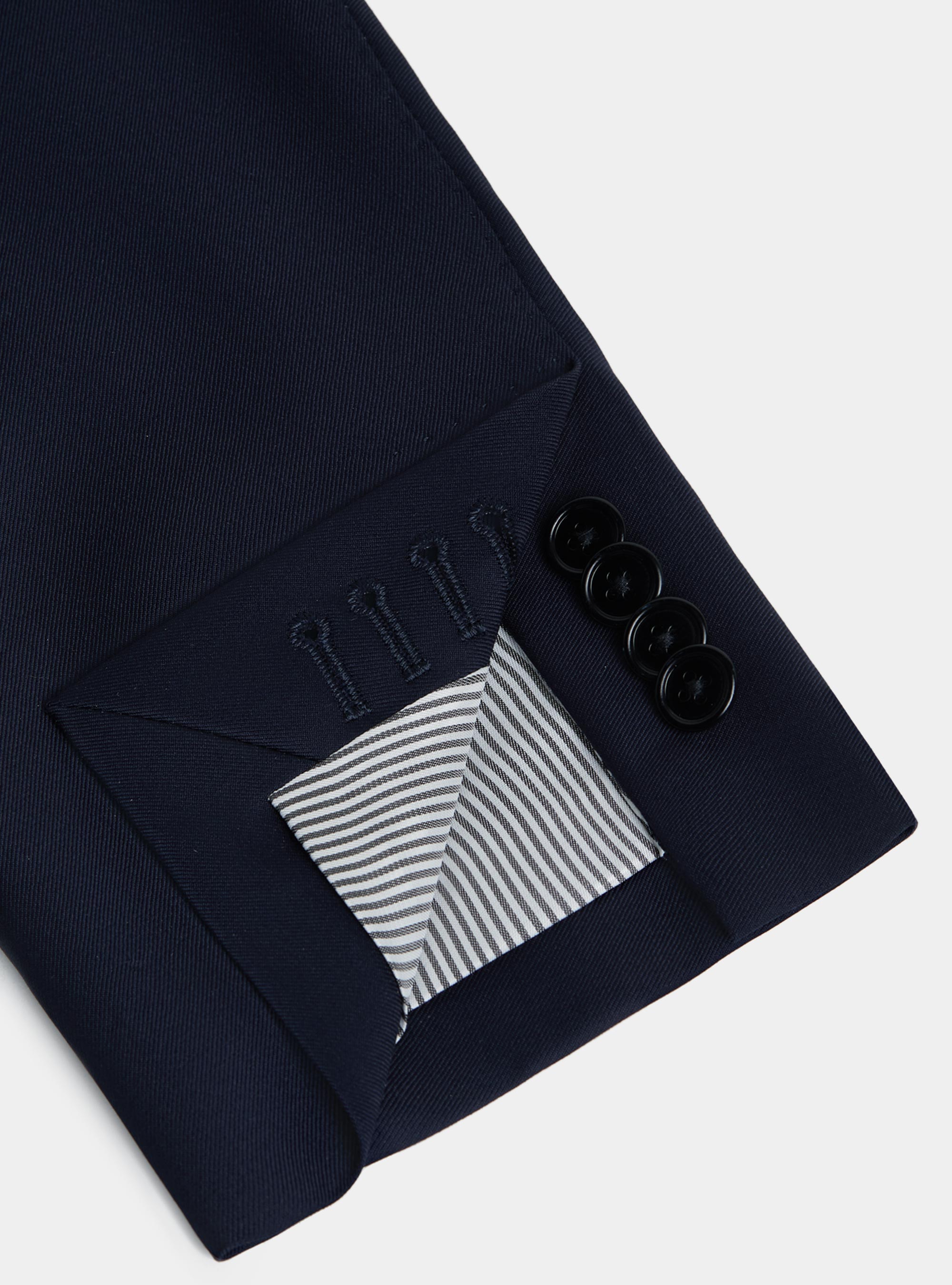 Americana Drop 4 de pura lana Vitale Barberis Canonico, AZUL MARINO