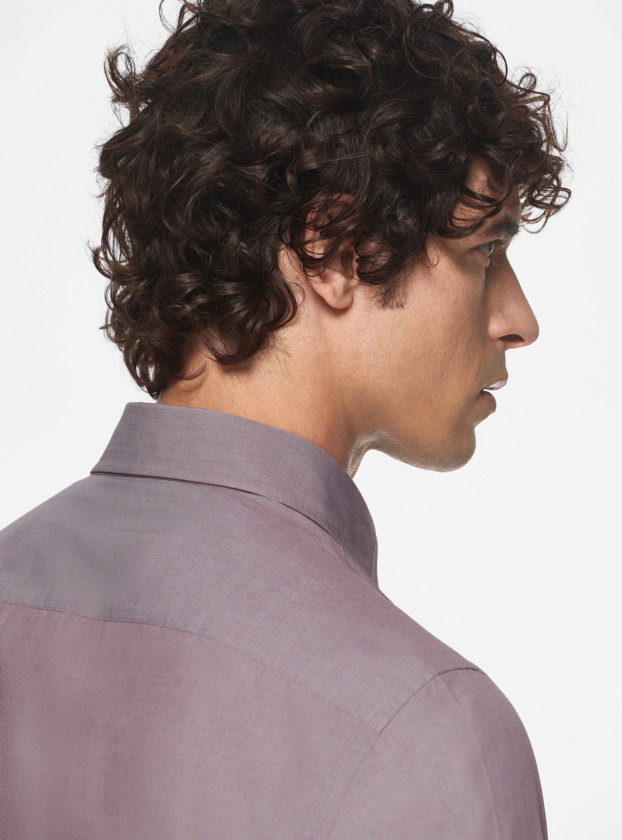 Camisa de algod&oacute;n fil a fil, CEBOLLA