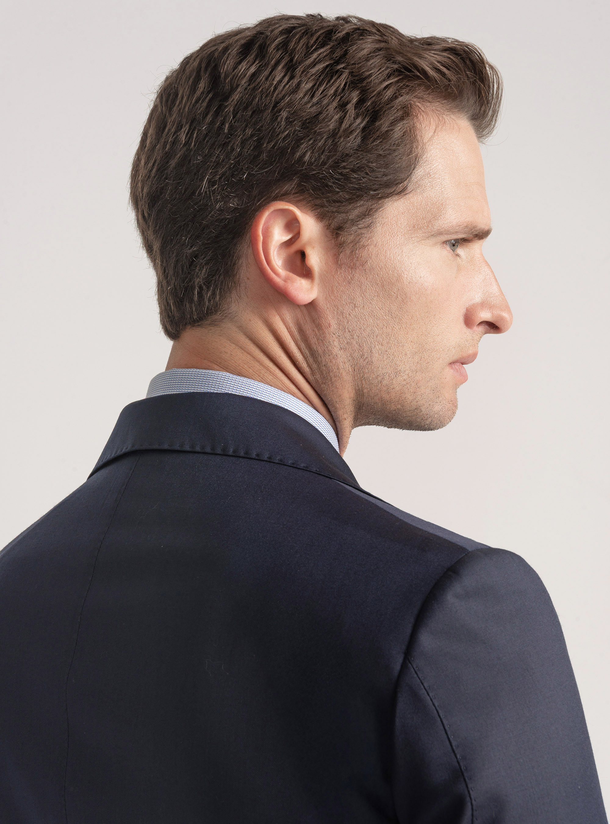 Americana de traje de lana superfina 110 de Reda, AZUL MARINO