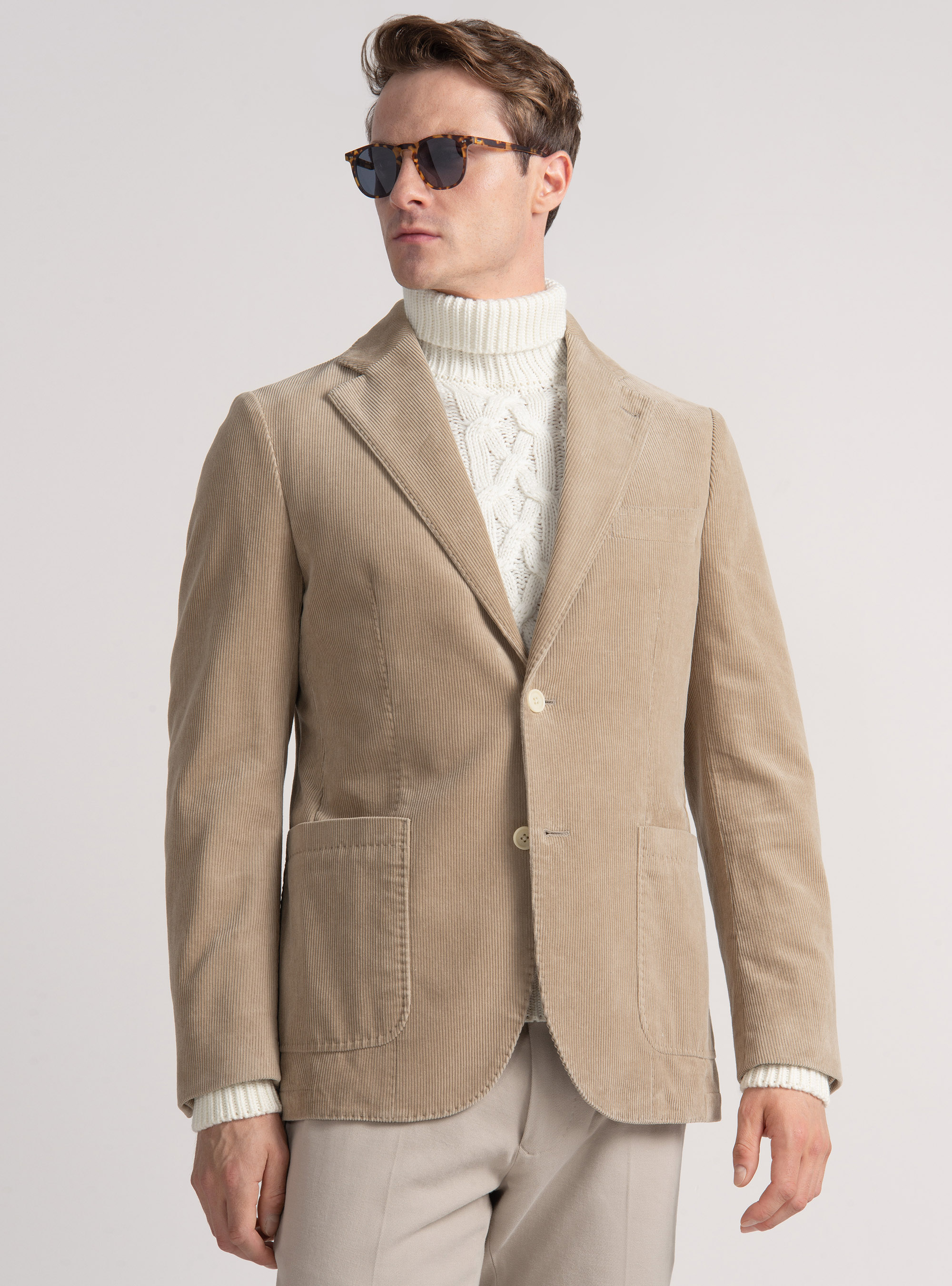 Giacca in velluto, SABBIA