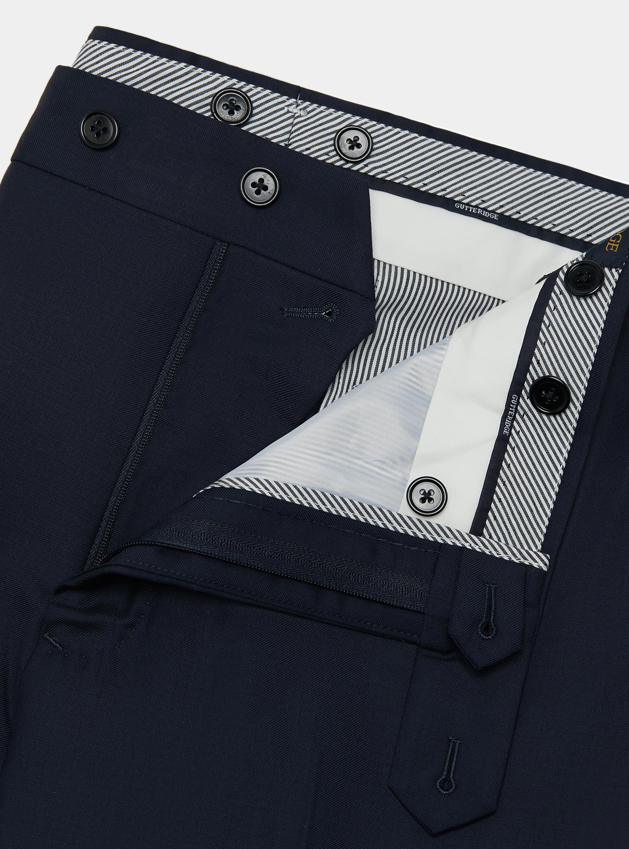 Pantaloni drop 4 in pura lana Vitale Barberis Canonico, BLU NAVY