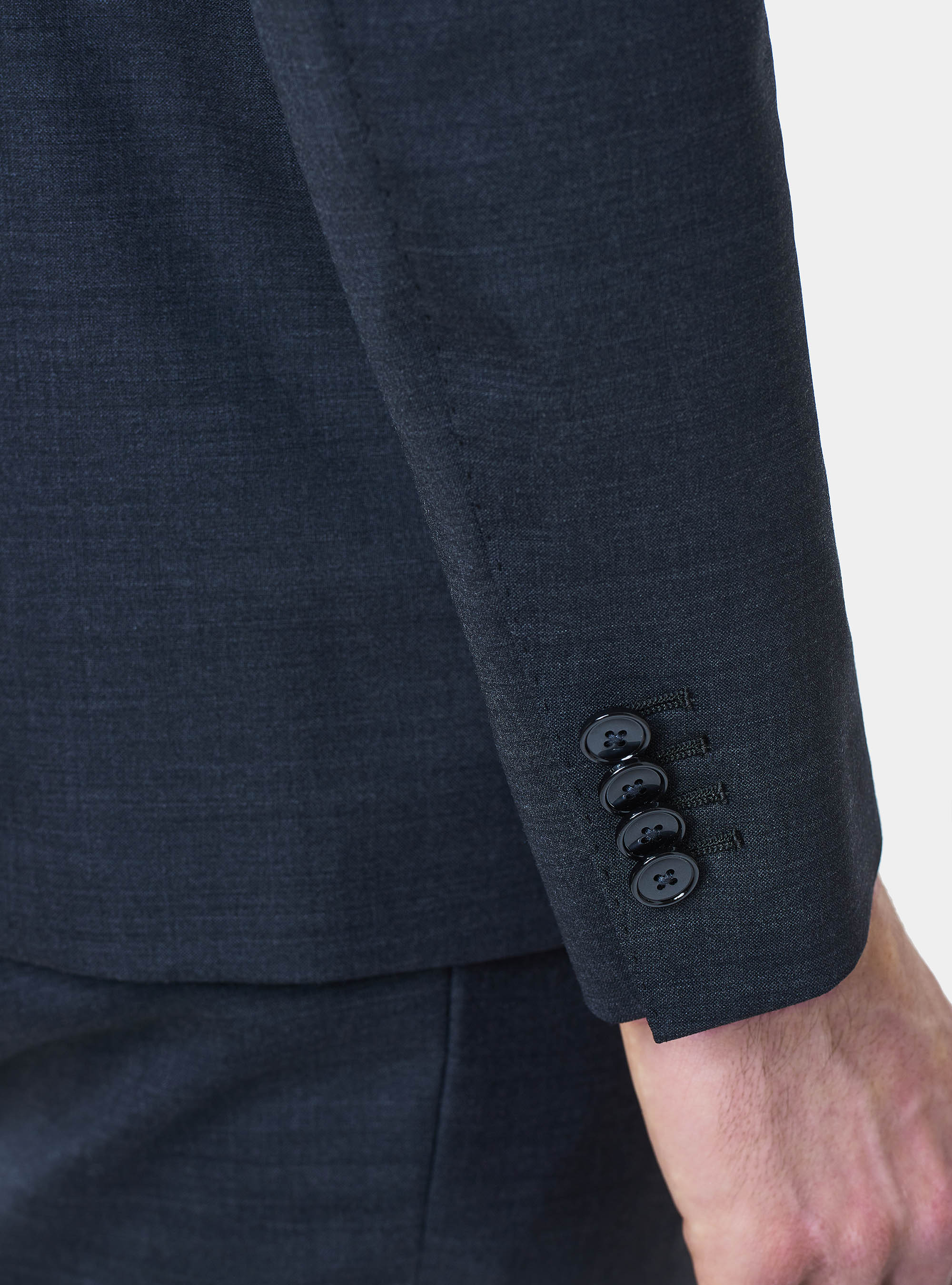 Giacca per abito in lana travelwear, ASFALTO 0112C