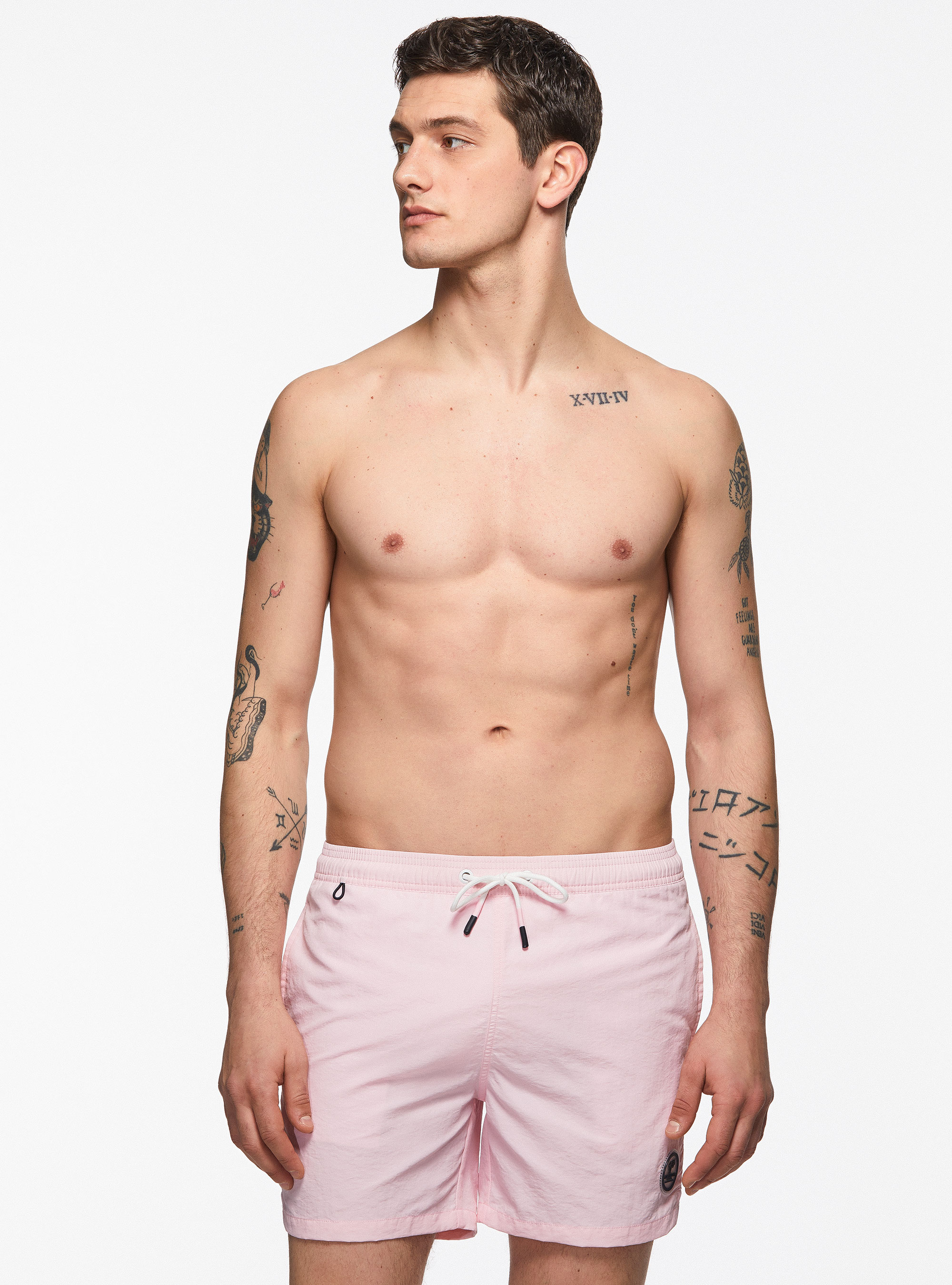 Costume da bagno tinta unita, ROSA