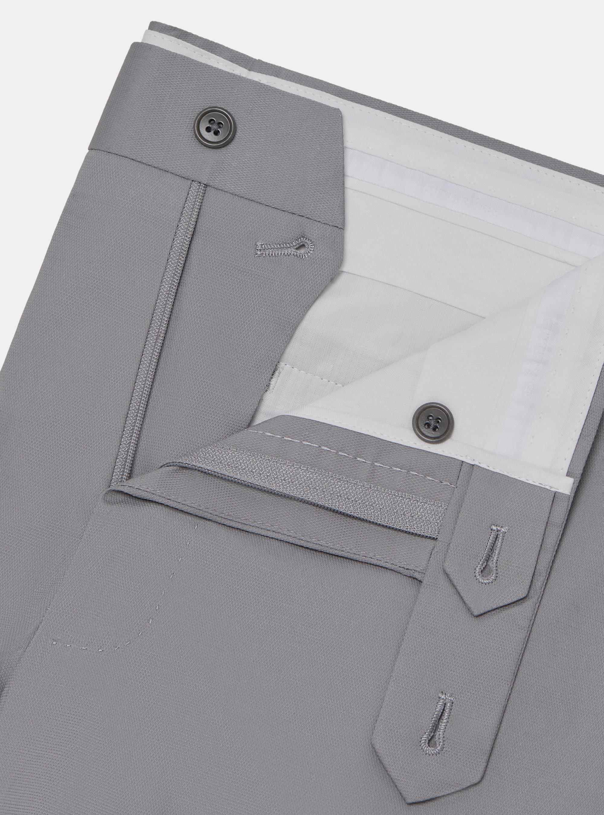 Pantaloni in puro cotone armaturato, GRIGIO CHIARO MELANGE