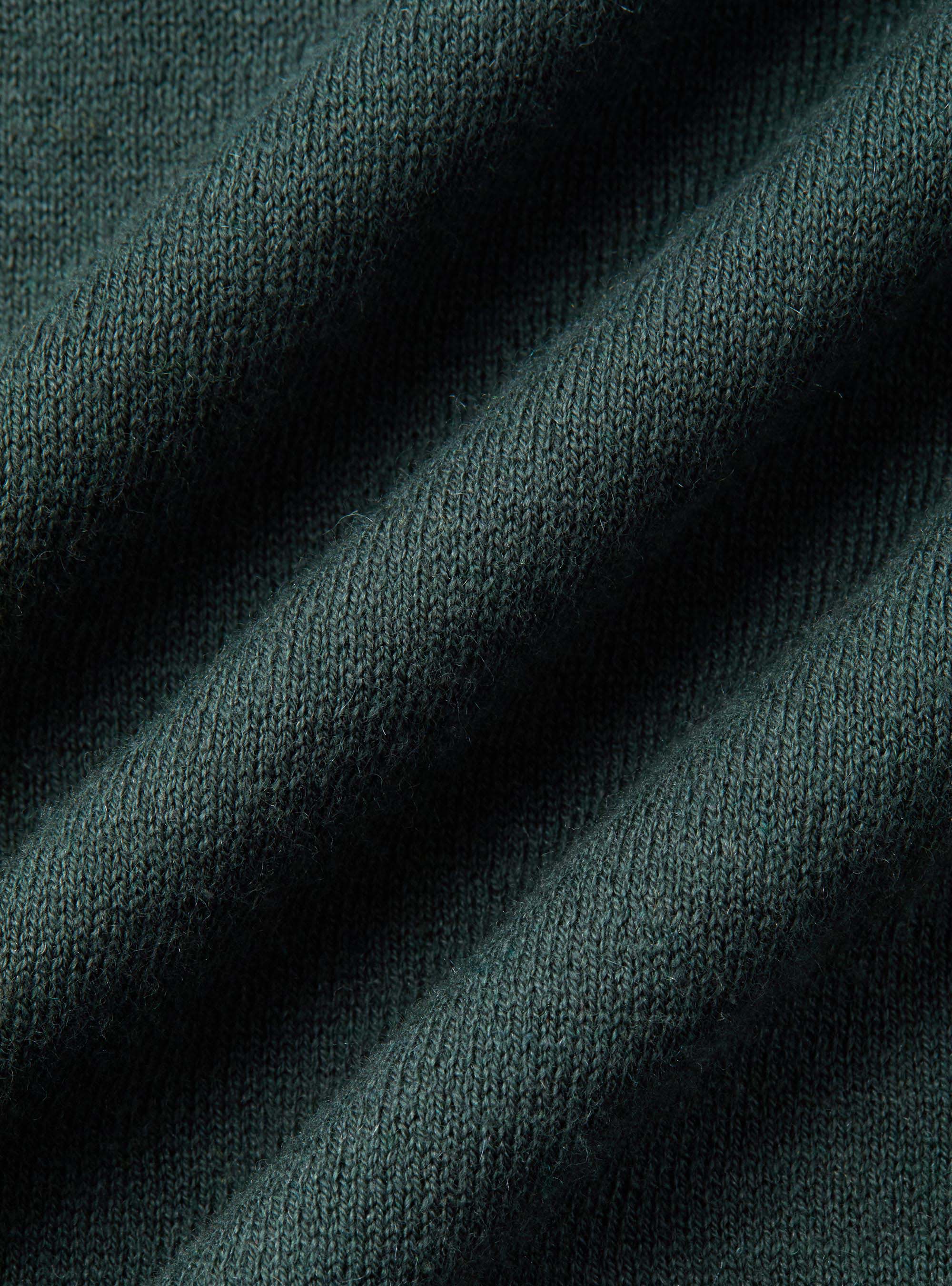 Maglia girocollo in cotone seta e cashmere, VERDE MUSCHIO 0615C