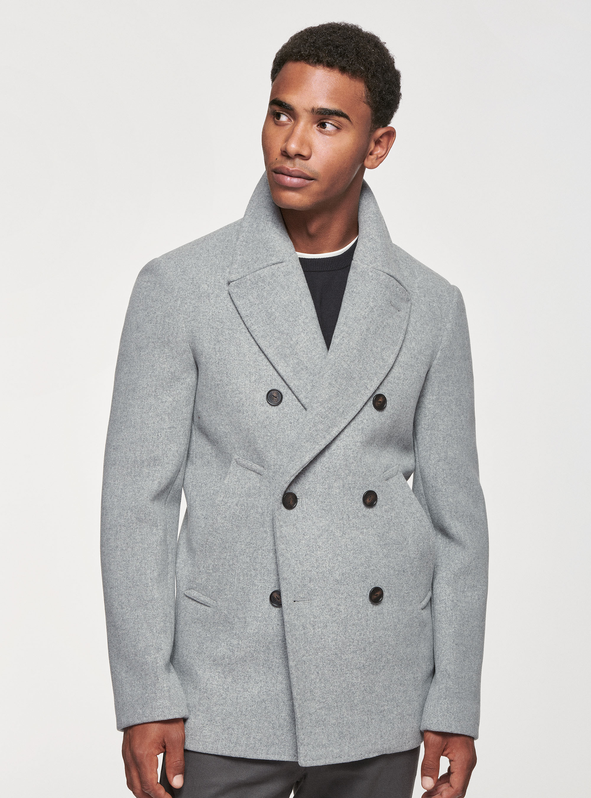 Vintage A.P.C Wool Pea Coat Made in France Men's Small Size