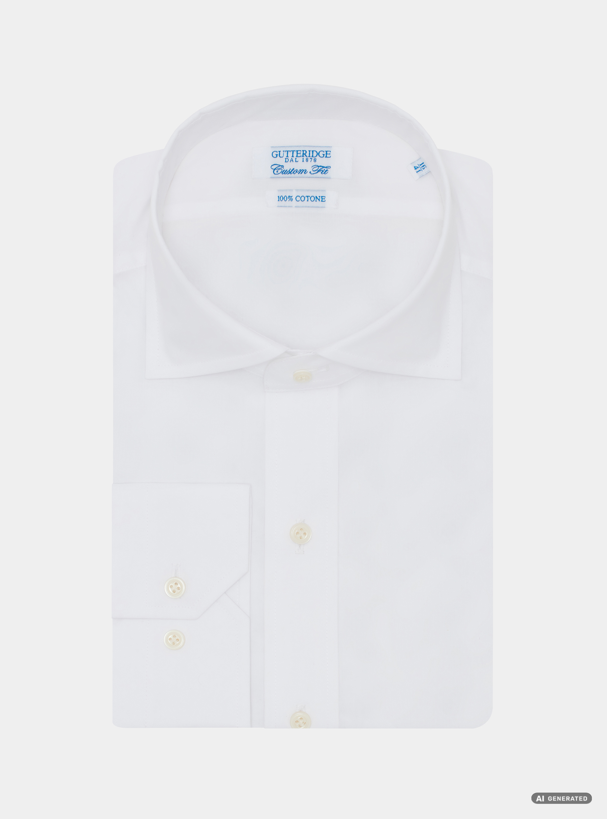 Custom-fit cotton poplin shirt, WHITE