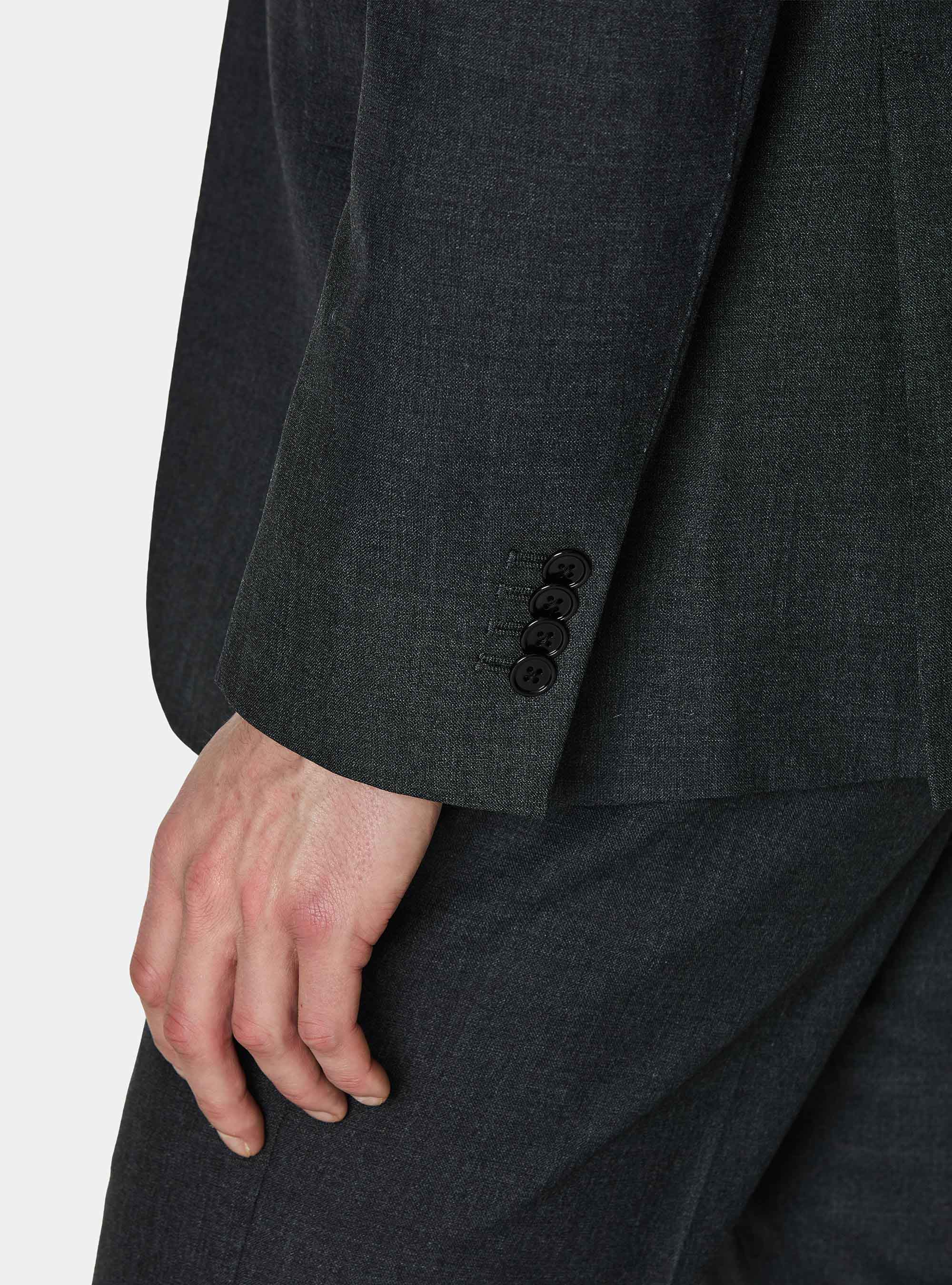 Vitale Barberis Canonico pure wool suit blazer, ASPHALT GREY